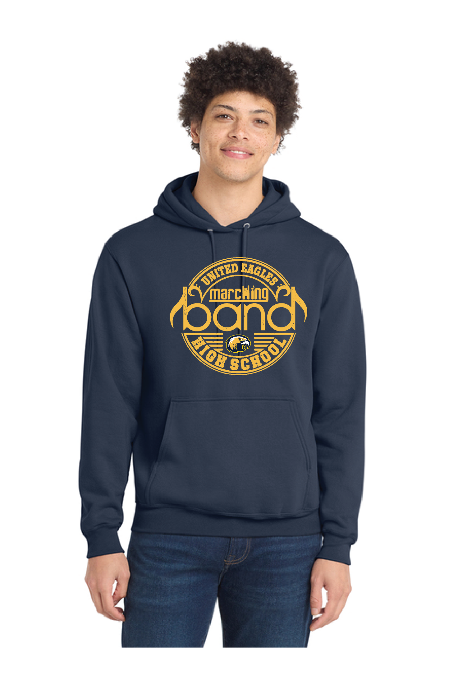 UNITED EAGELS BAND PC78H Port & Company® Core Fleece Pullover Hooded Sweatshirt 4