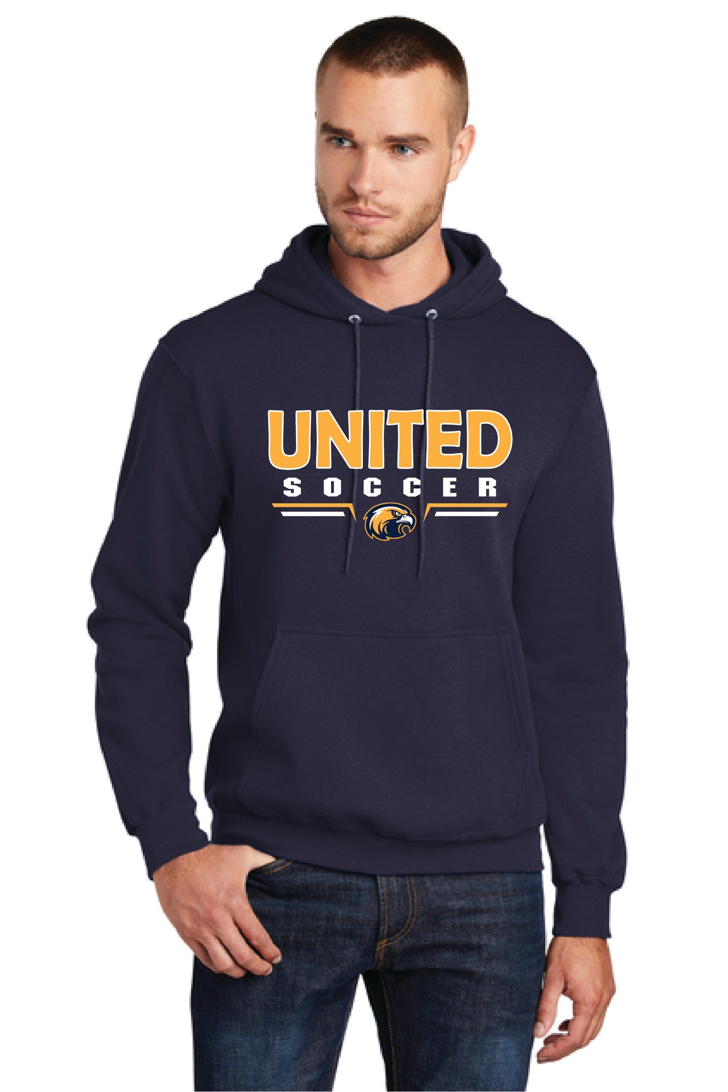 UNITED EAGELS PC78H Port & Company® Core Fleece Pullover Hooded Sweatshirt 1