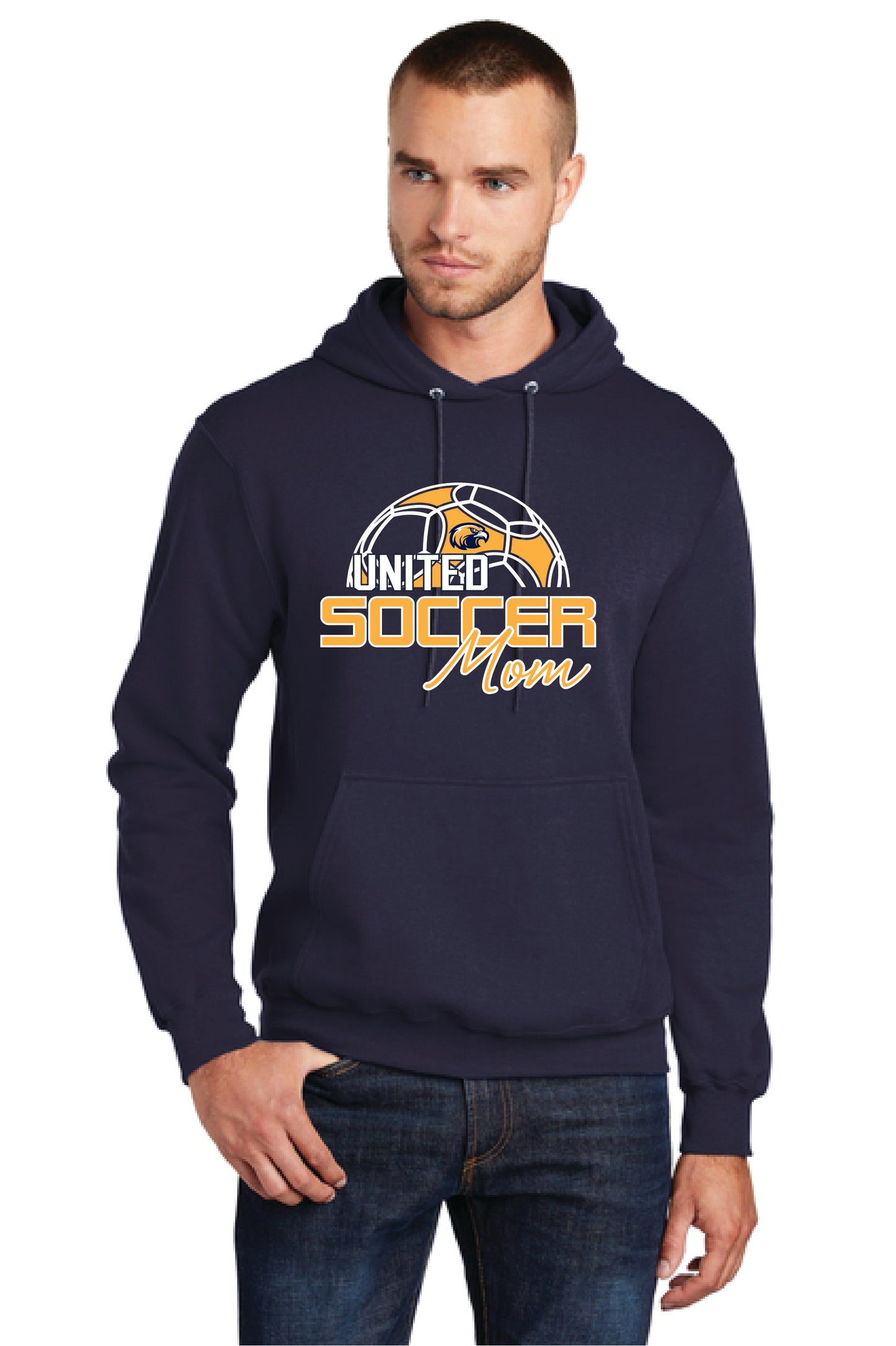 UNITED EAGELS SOCCER MOM PC78H Port & Company® Core Fleece Pullover Hooded Sweatshirt 4