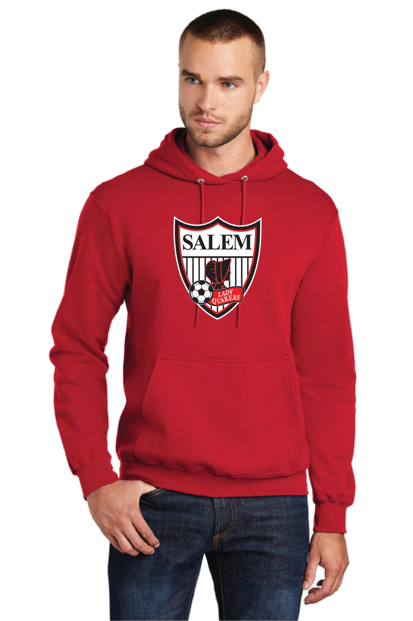 SALEM QUAKERS SOCCER PC78H Port & Company® Core Fleece Pullover Hooded Sweatshirt 5