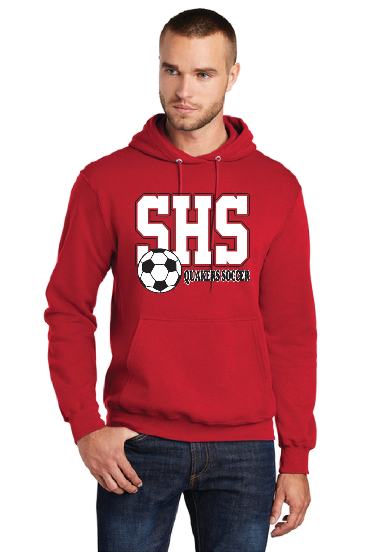 SALEM QUAKERS SOCCER PC78H Port & Company® Core Fleece Pullover Hooded Sweatshirt 12