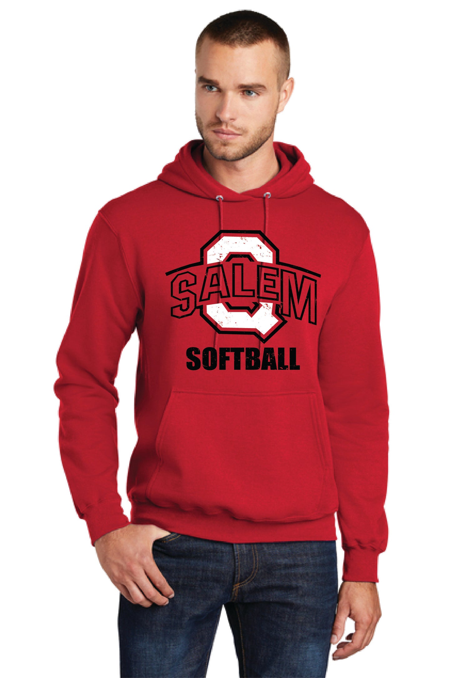 SALEM QUAKERS SOFTBALL PC78H Port & Company® Core Fleece Pullover Hooded Sweatshirt 7