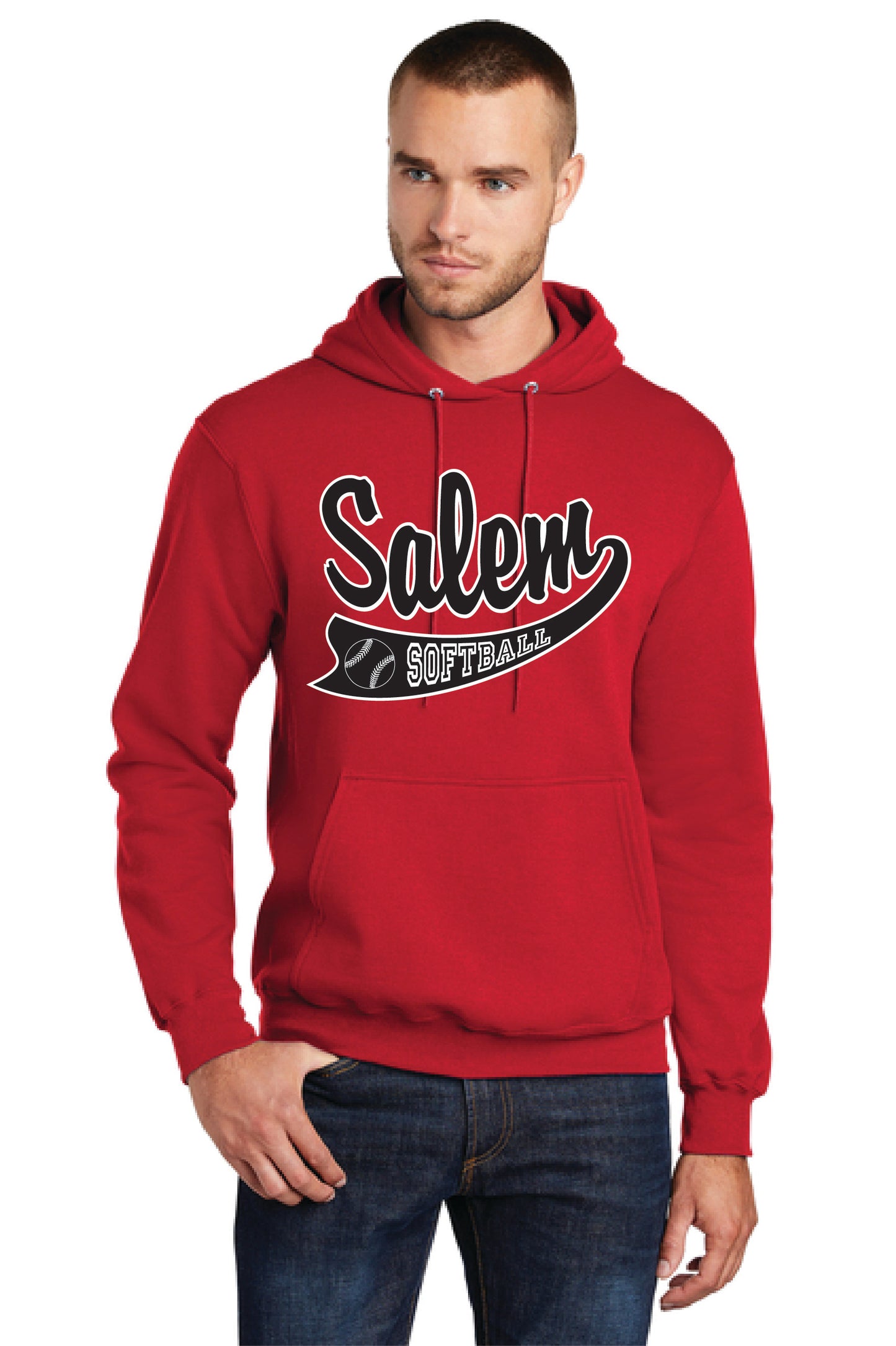 SALEM QUAKERS SOFTBALL PC78H Port & Company® Core Fleece Pullover Hooded Sweatshirt 8