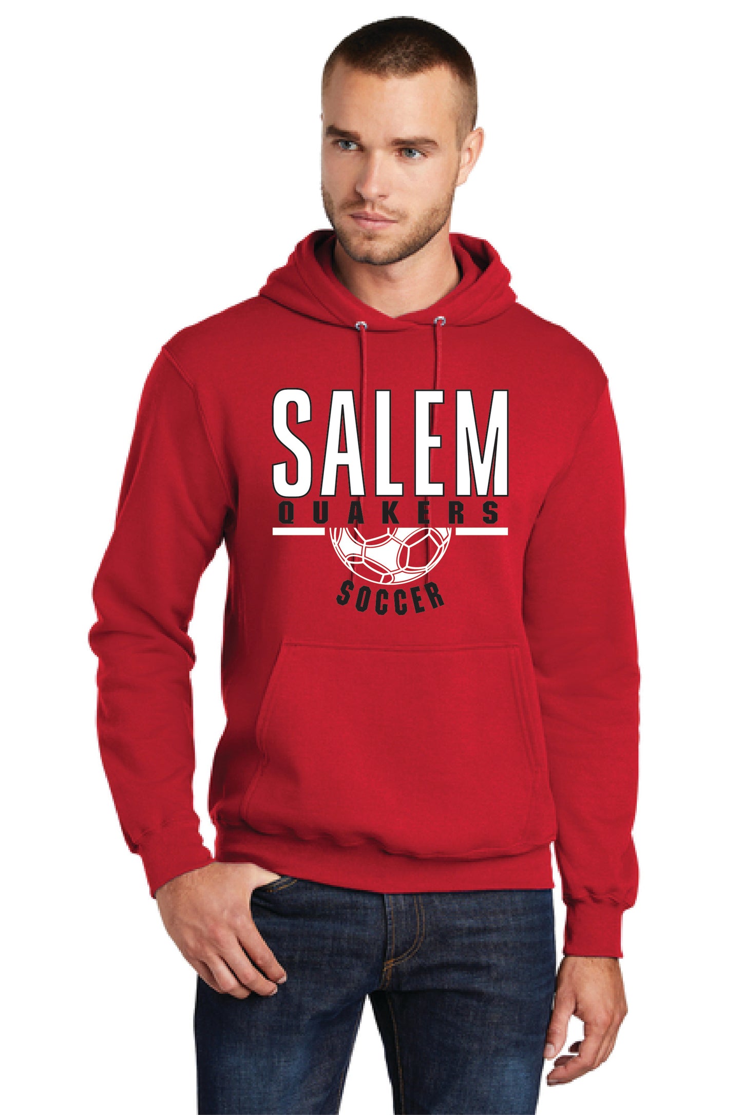 SALEM QUAKERS SOCCER PC78H Port & Company® Core Fleece Pullover Hooded Sweatshirt 3