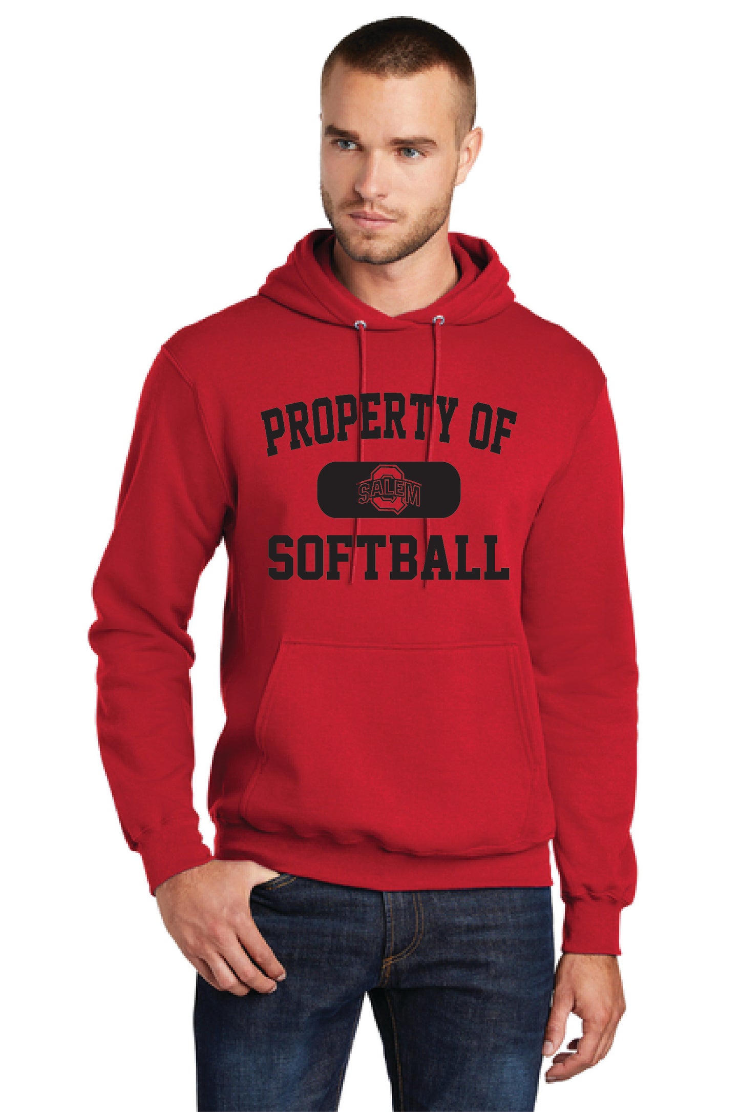 SALEM QUAKERS SOFTBALL PC78H Port & Company® Core Fleece Pullover Hooded Sweatshirt 5