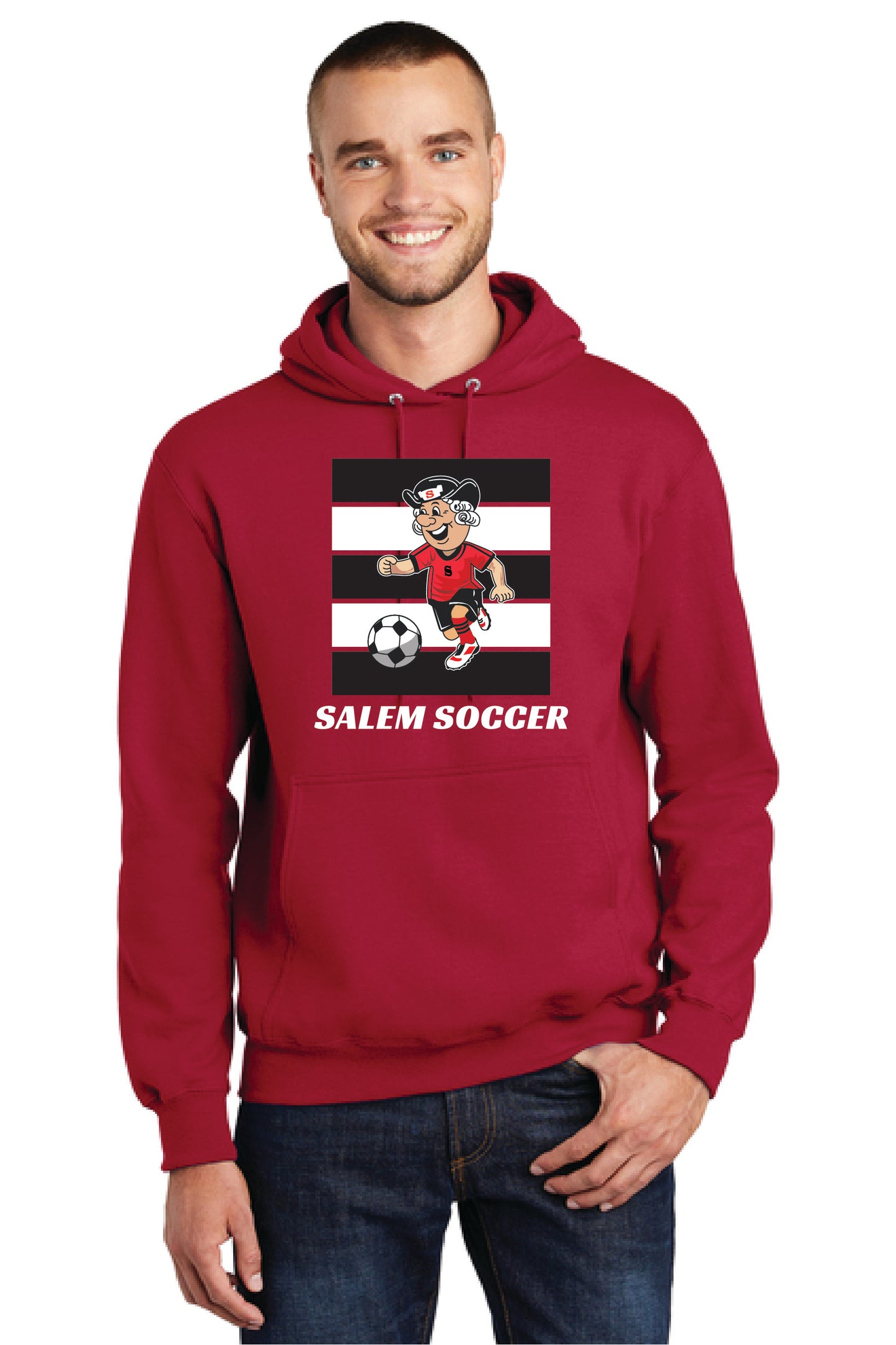 SALEM QUAKERS SOCCER PC78H Port & Company® Core Fleece Pullover Hooded Sweatshirt 17