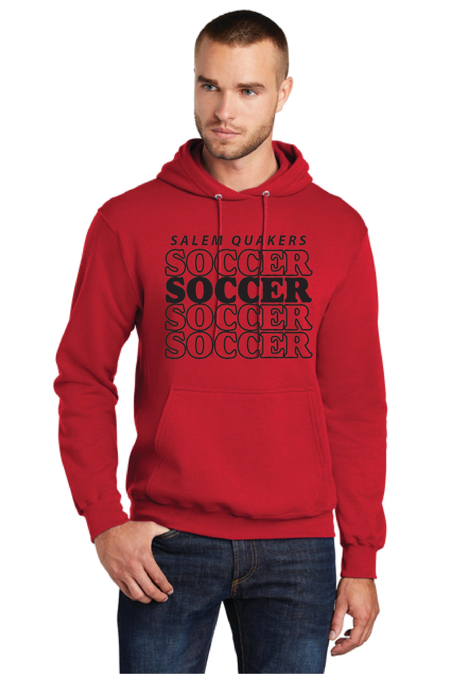 SALEM QUAKERS SOCCER PC78H Port & Company® Core Fleece Pullover Hooded Sweatshirt 6