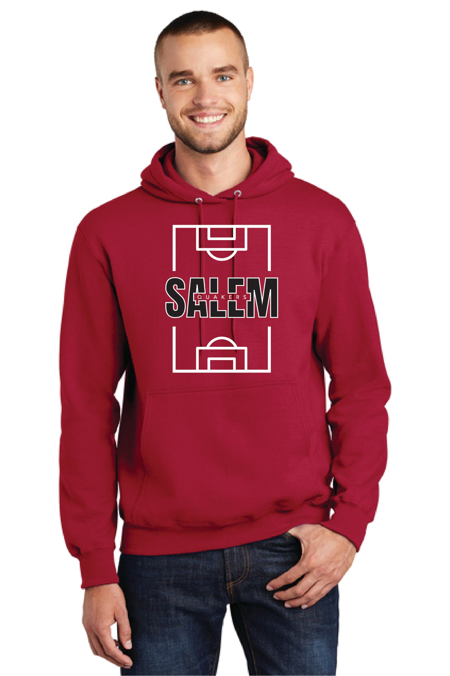 SALEM QUAKERS SOCCER PC78H Port & Company® Core Fleece Pullover Hooded Sweatshirt 18