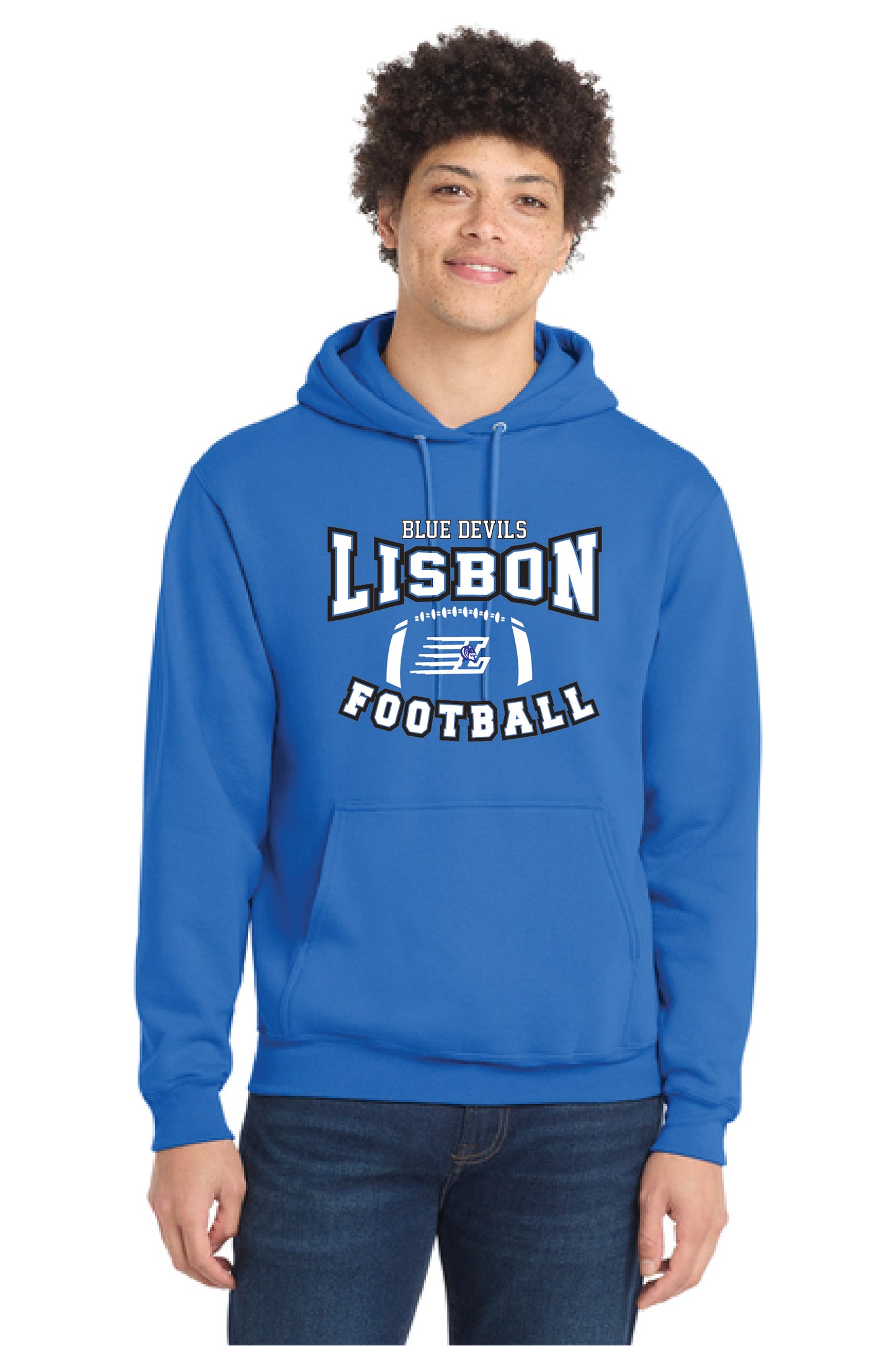 LISBON FOOTBALL PC78H Port & Company® Core Fleece Pullover Hooded Sweatshirt 1