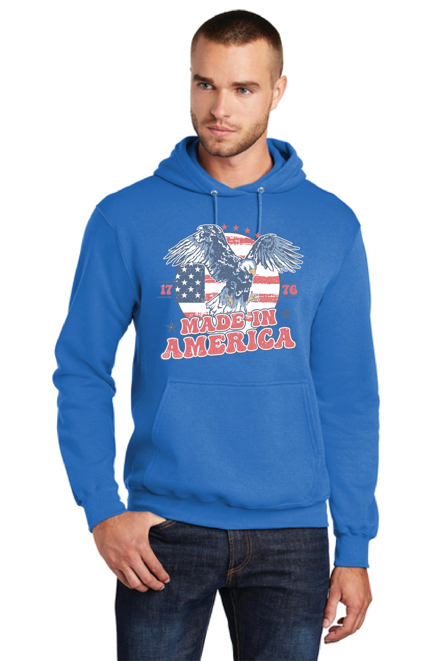 MADE IN AMERICA PC78H Port & Company® Core Fleece Pullover Hooded Sweatshirt 18