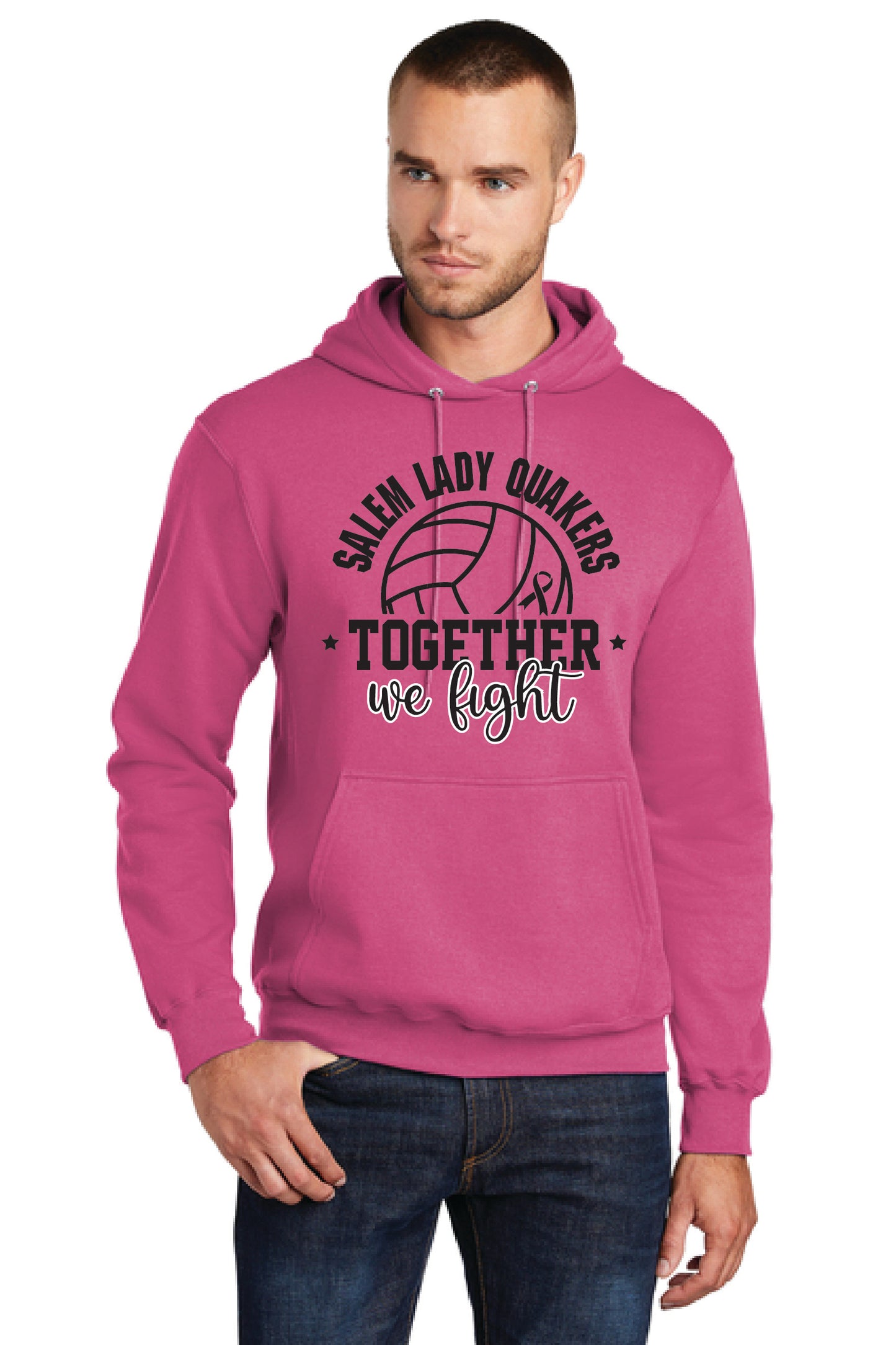 SALEM QUAKERS VOLLEYBALL PC78H Port & Company® Core Fleece Pullover Hooded Sweatshirt 10