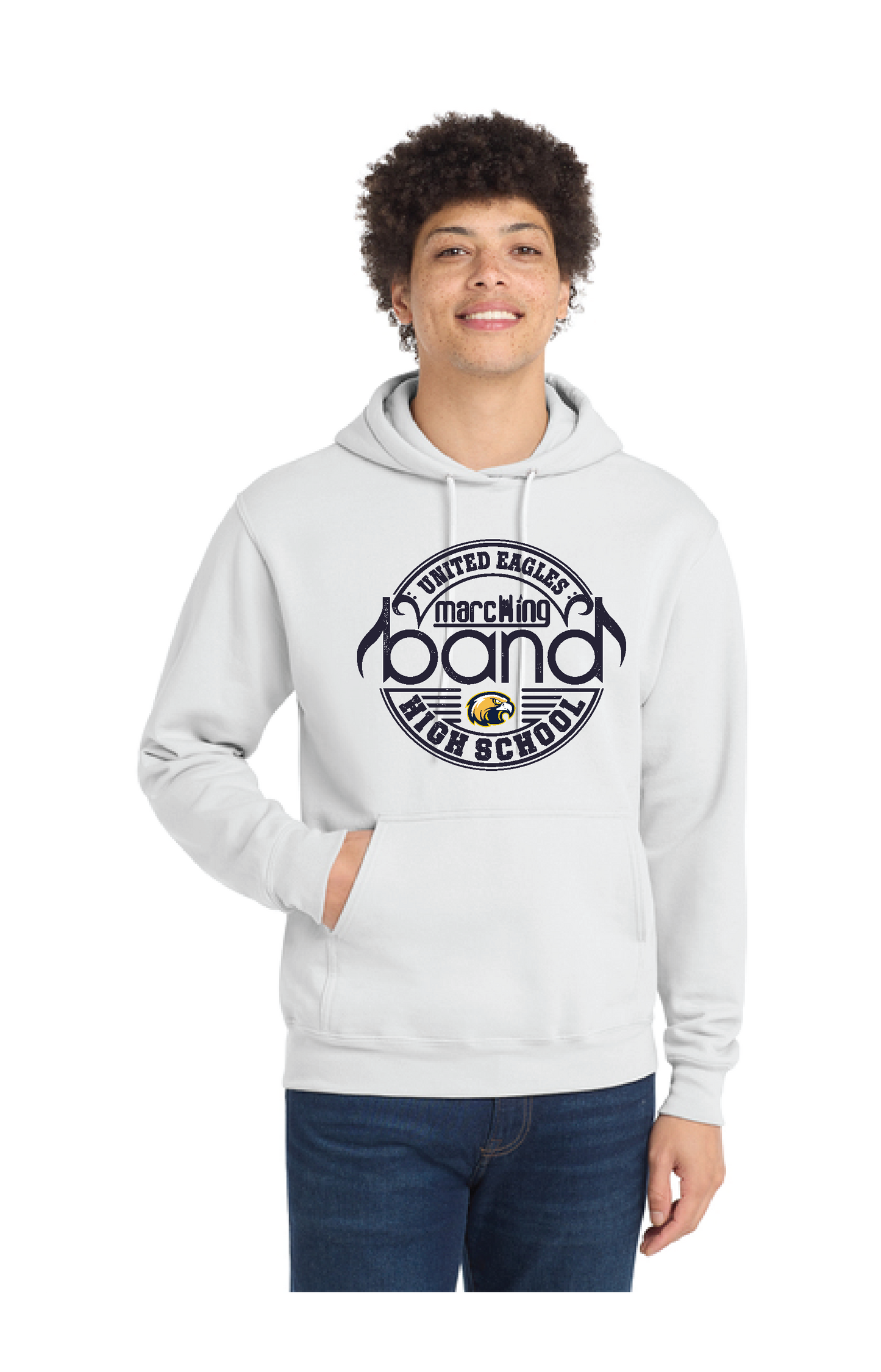 UNITED EAGELS BAND PC78H Port & Company® Core Fleece Pullover Hooded Sweatshirt 4