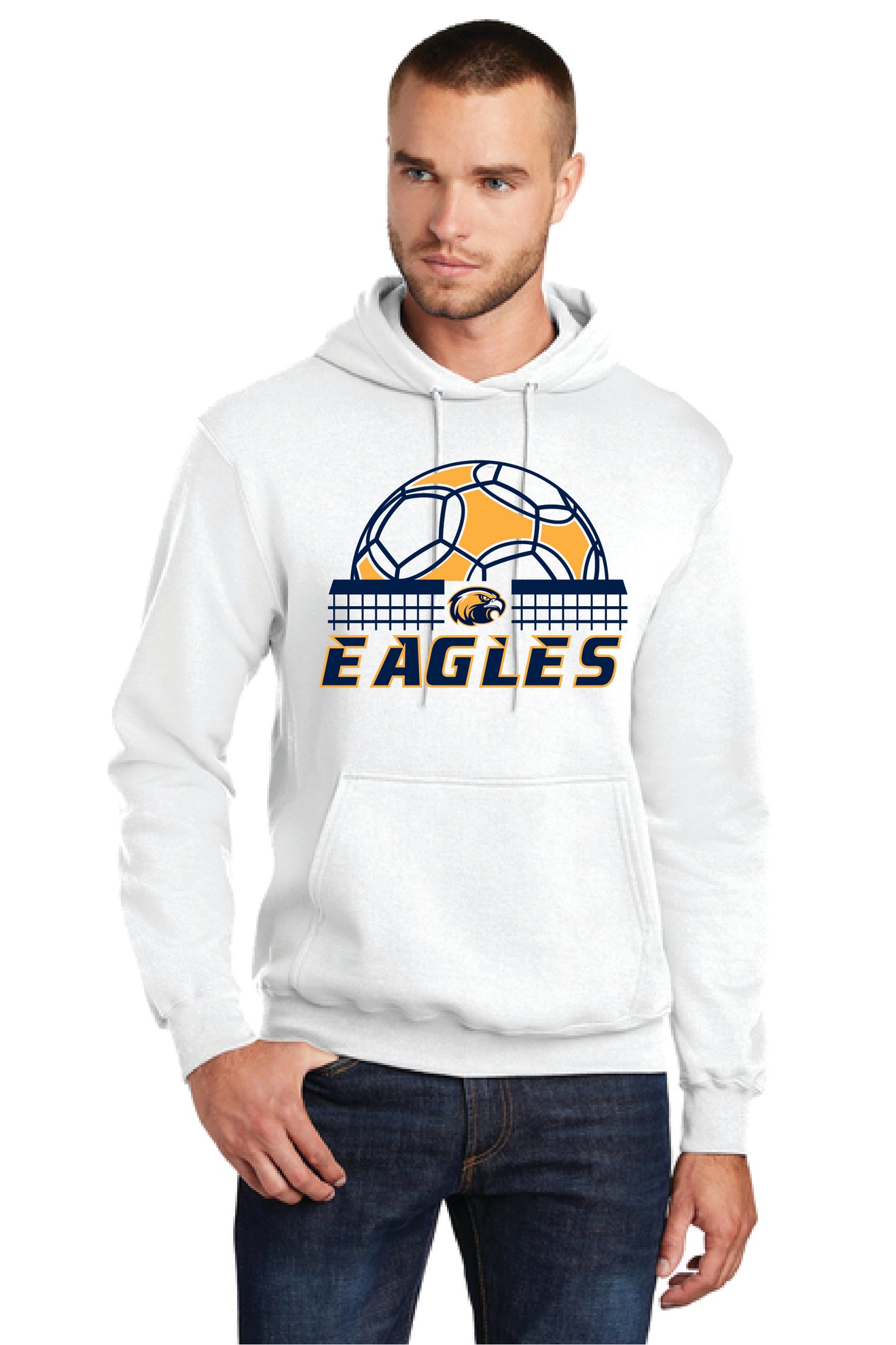 UNITED EAGELS PC78H Port & Company® Core Fleece Pullover Hooded Sweatshirt 7