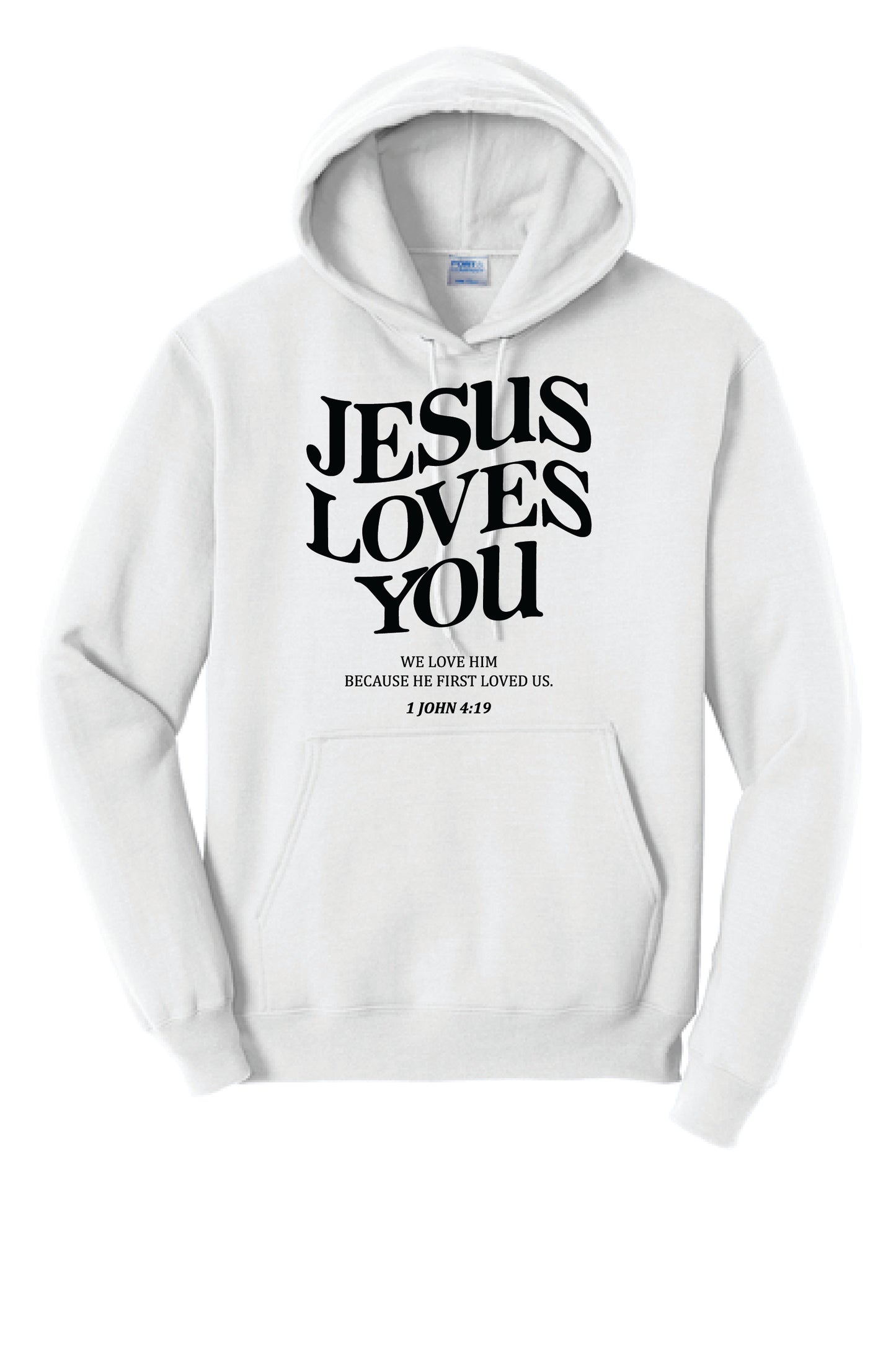 JESUS LOVES YOU PC78H Port & Company® Core Fleece Pullover Hooded Sweatshirt KK-15