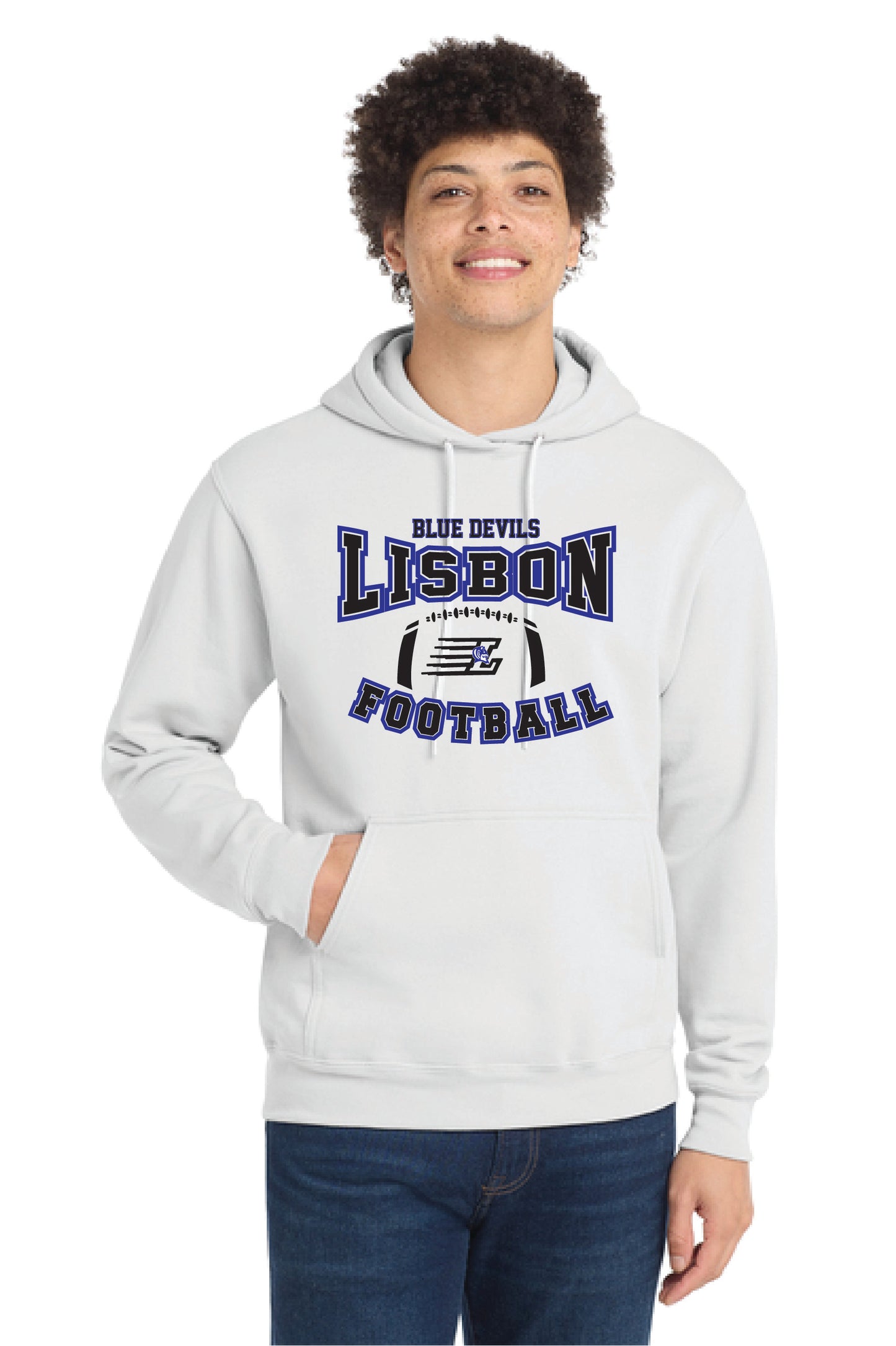 LISBON FOOTBALL PC78H Port & Company® Core Fleece Pullover Hooded Sweatshirt 1