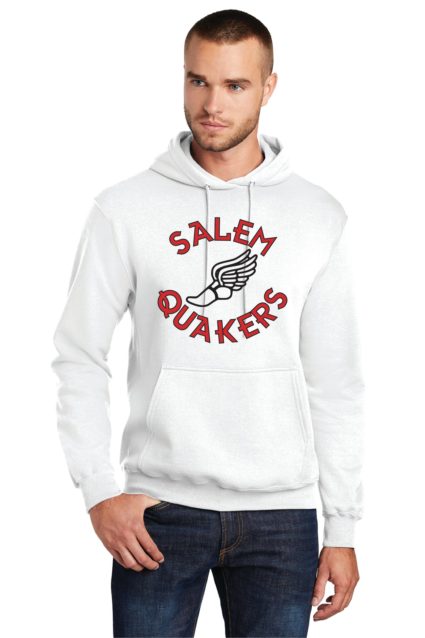 SALEM QUAKERS TRACK AND FIELD PC78H Port & Company® Core Fleece Pullover Hooded Sweatshirt 7