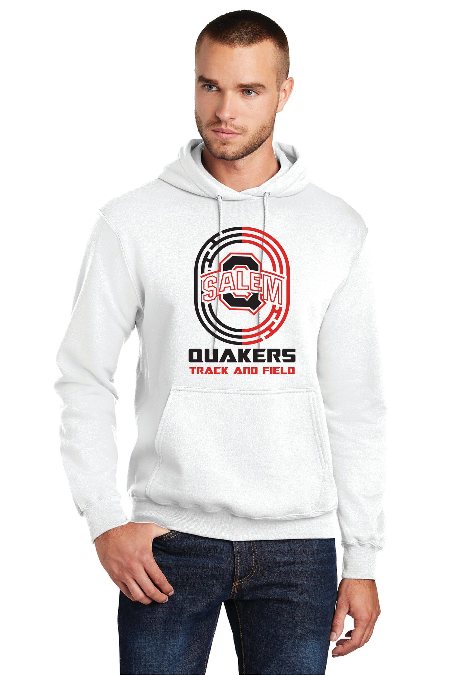 SALEM QUAKERS TRACK AND FIELD PC78H Port & Company® Core Fleece Pullover Hooded Sweatshirt 6