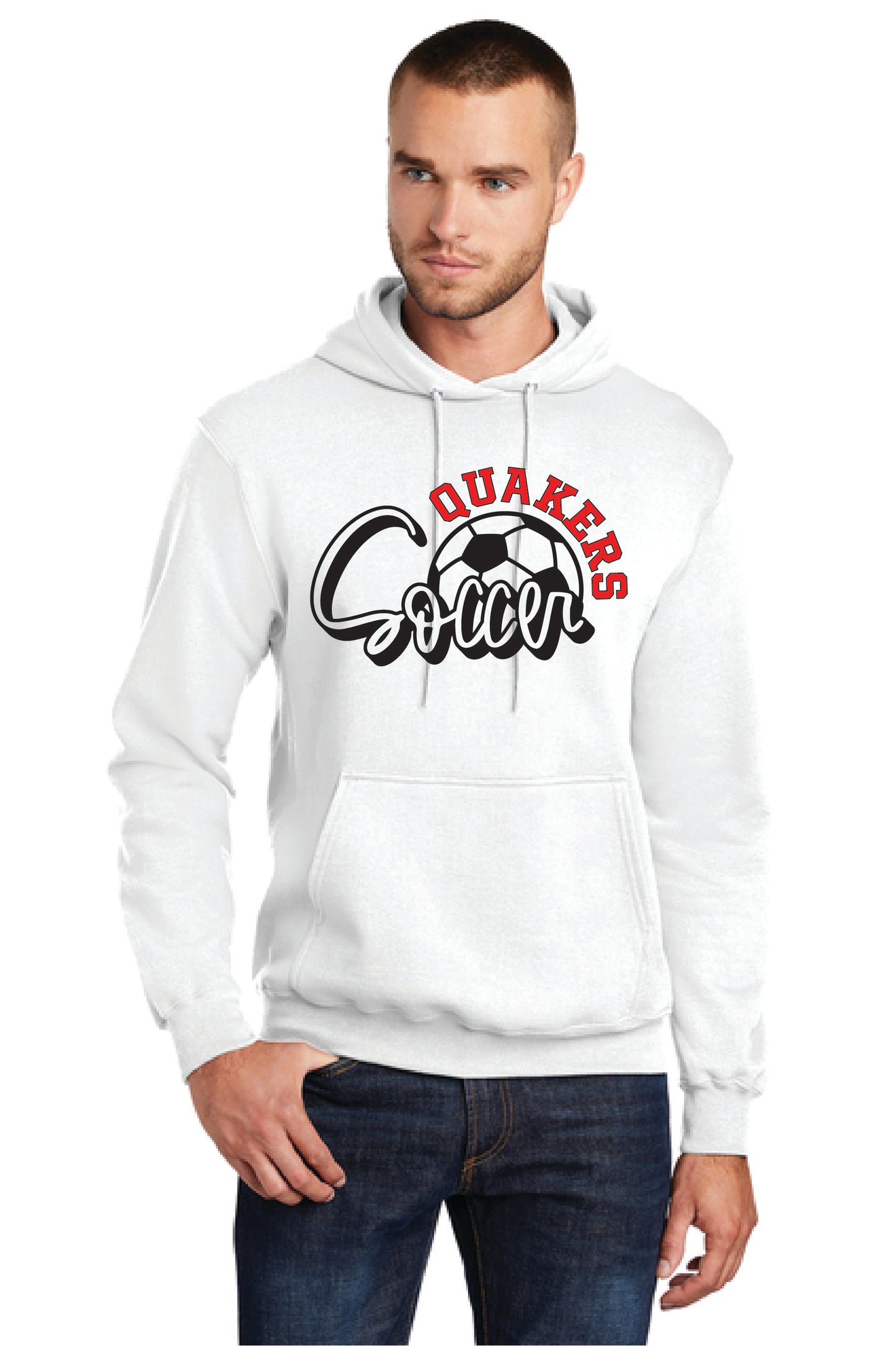 SALEM QUAKERS SOCCER PC78H Port & Company® Core Fleece Pullover Hooded Sweatshirt 13
