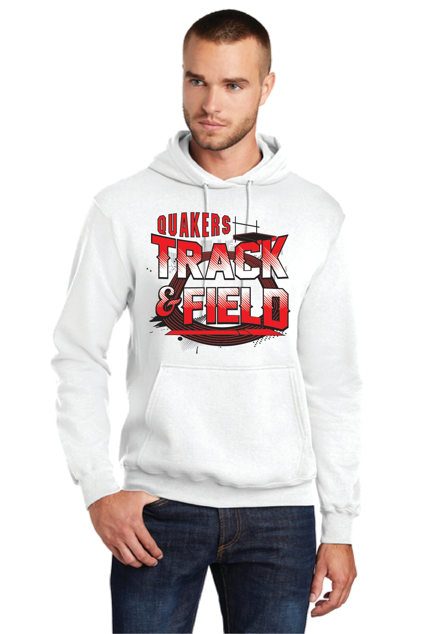 SALEM QUAKERS TRACK AND FIELD PC78H Port & Company® Core Fleece Pullover Hooded Sweatshirt 10