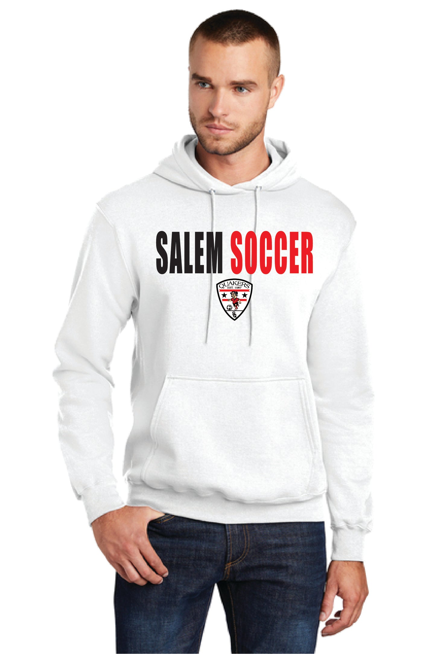 SALEM QUAKERS SOCCER PC78H Port & Company® Core Fleece Pullover Hooded Sweatshirt 10