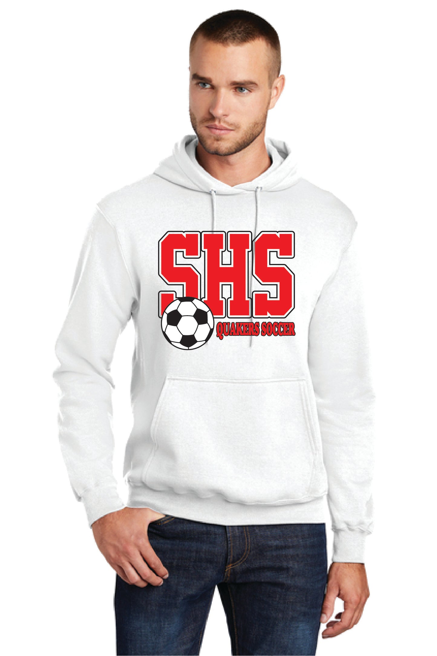 SALEM QUAKERS SOCCER PC78H Port & Company® Core Fleece Pullover Hooded Sweatshirt 12