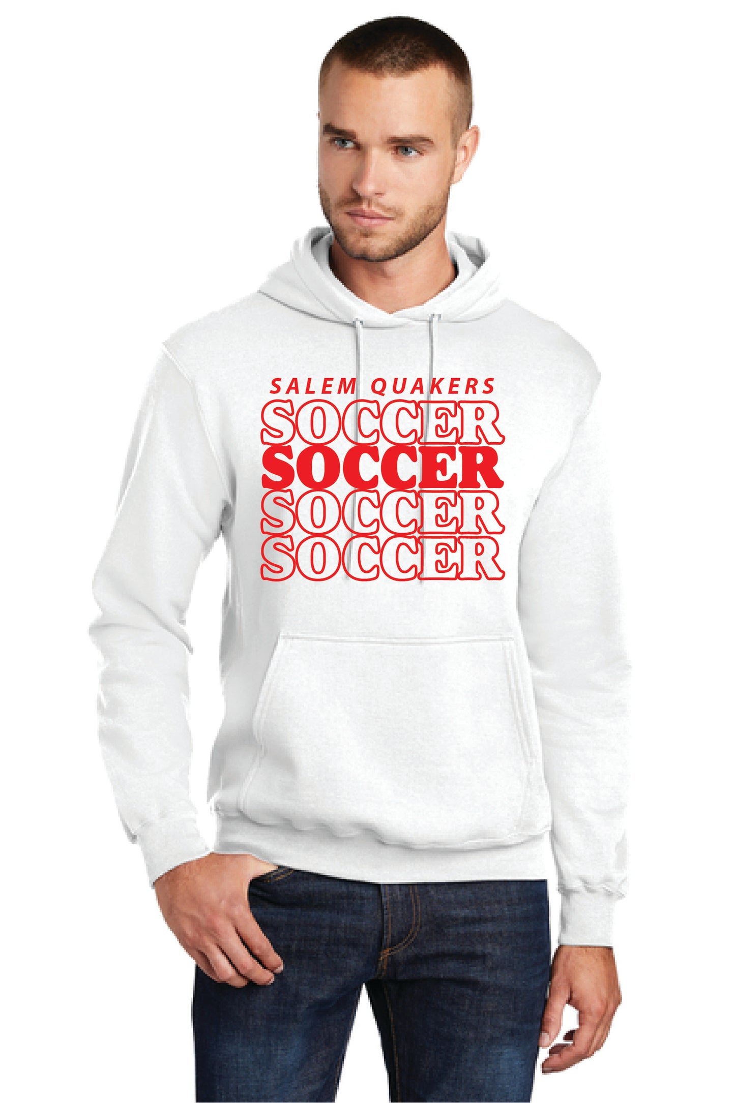 SALEM QUAKERS SOCCER PC78H Port & Company® Core Fleece Pullover Hooded Sweatshirt 6
