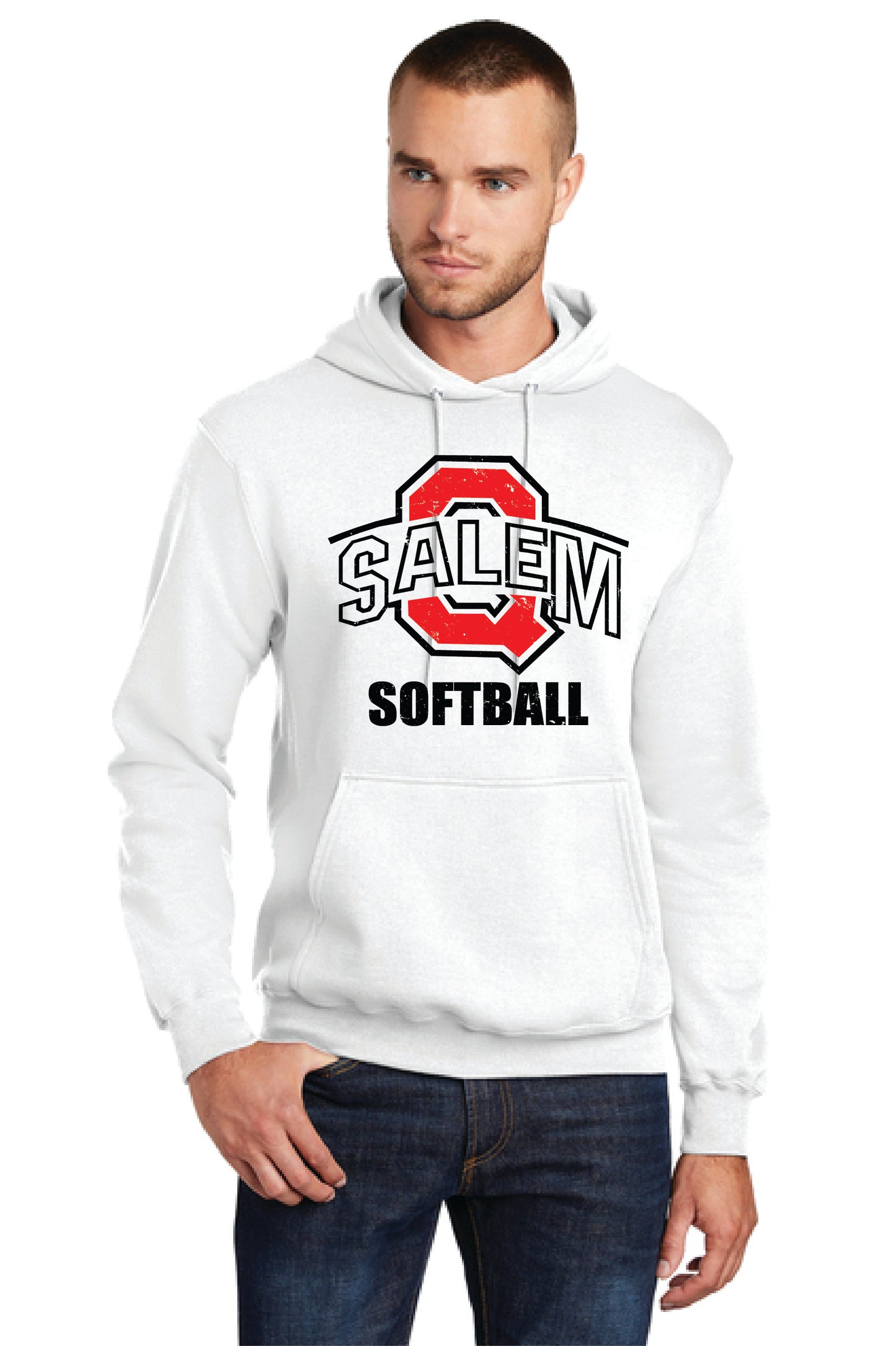 SALEM QUAKERS SOFTBALL PC78H Port & Company® Core Fleece Pullover Hooded Sweatshirt 7