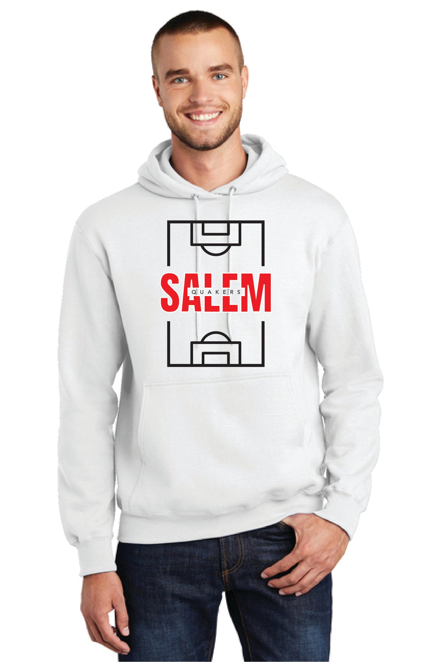 SALEM QUAKERS SOCCER PC78H Port & Company® Core Fleece Pullover Hooded Sweatshirt 18