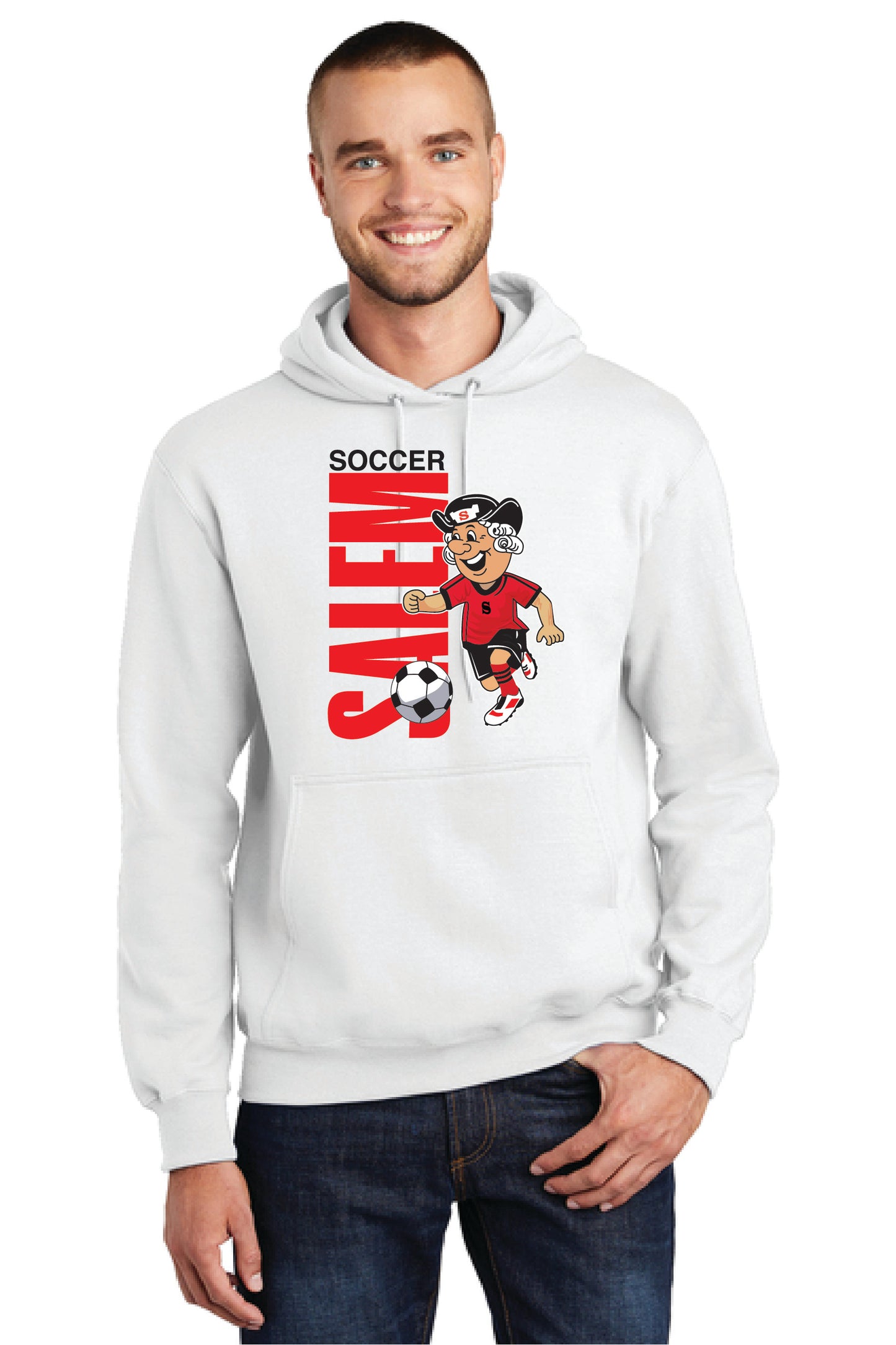 SALEM QUAKERS SOCCER PC78H Port & Company® Core Fleece Pullover Hooded Sweatshirt 16