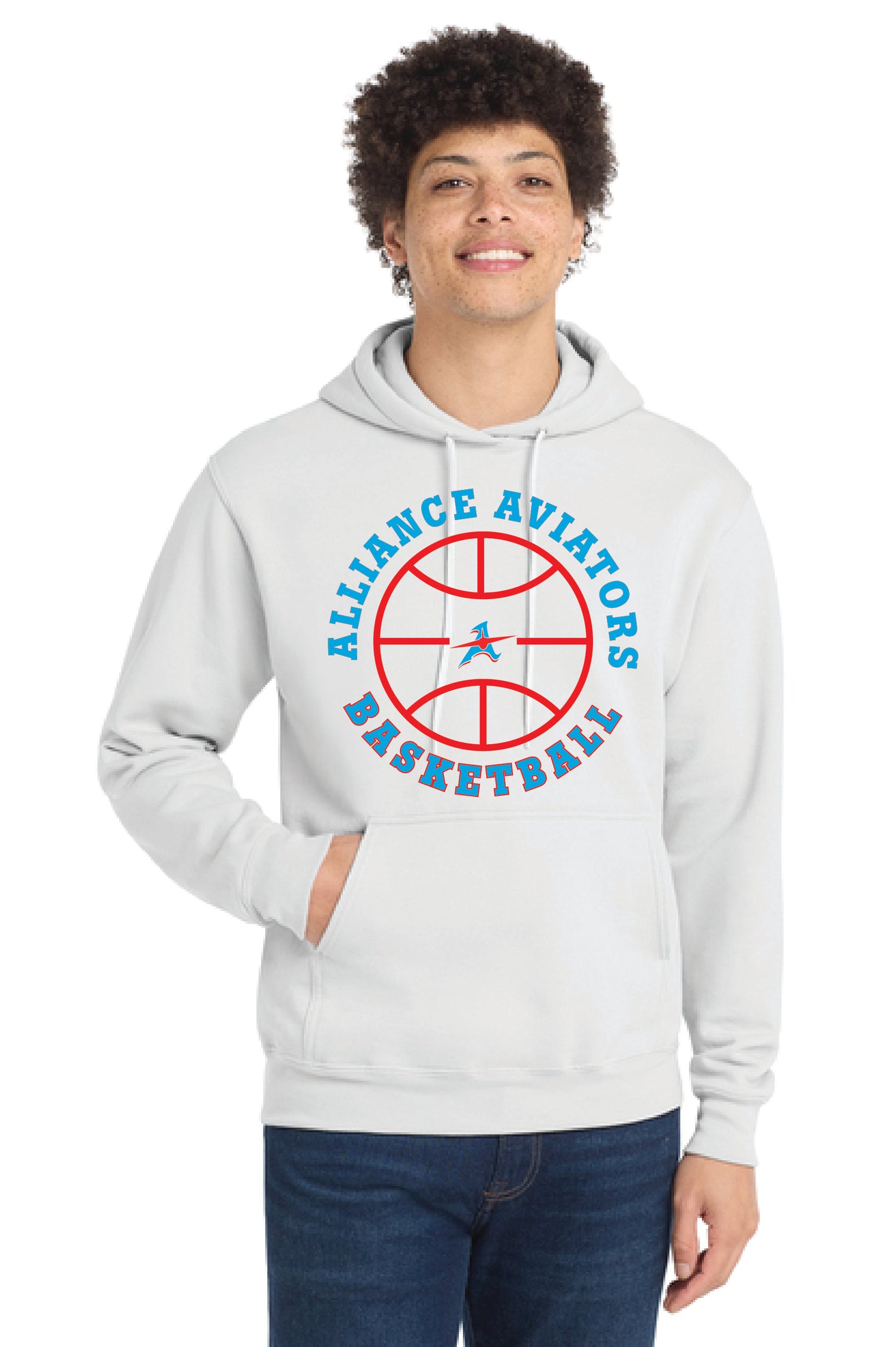 ALLIANCE AVIATORS Basketball PC78H Port & Company® Core Fleece Pullover Hooded Sweatshirt 9