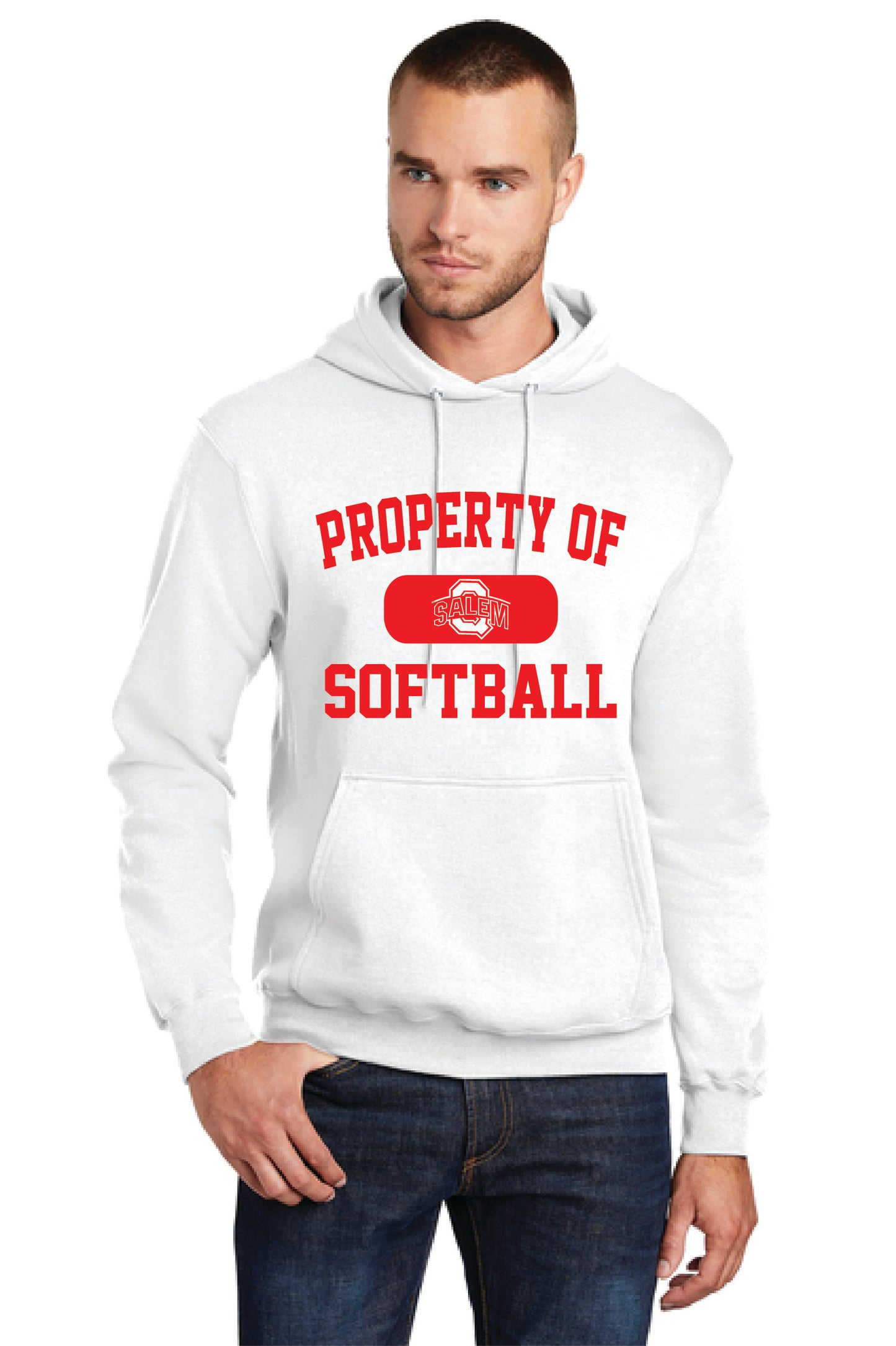 SALEM QUAKERS SOFTBALL PC78H Port & Company® Core Fleece Pullover Hooded Sweatshirt 5