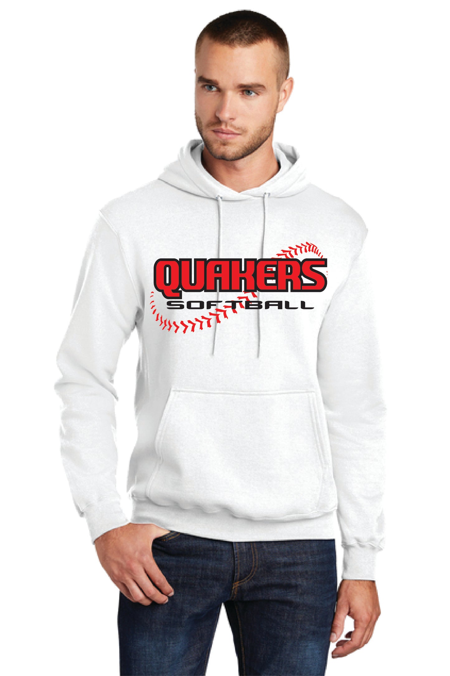SALEM QUAKERS SOFTBALL PC78H Port & Company® Core Fleece Pullover Hooded Sweatshirt 2