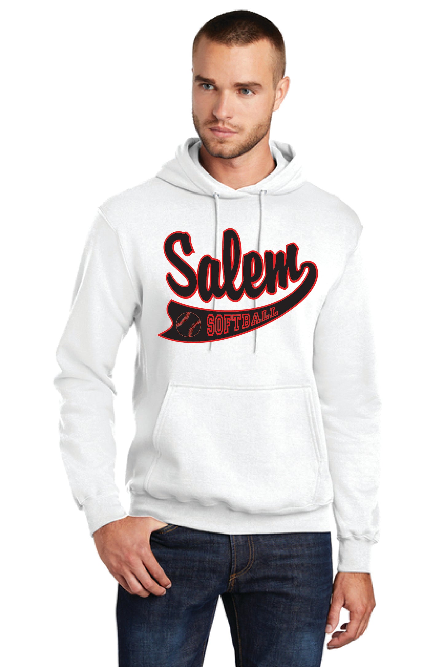 SALEM QUAKERS SOFTBALL PC78H Port & Company® Core Fleece Pullover Hooded Sweatshirt 8