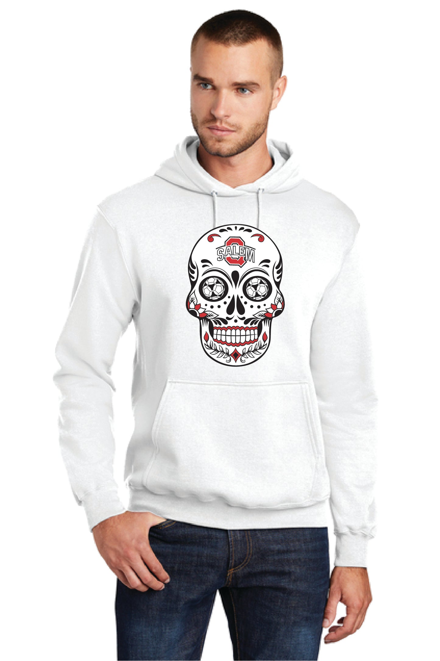 SALEM QUAKERS SOCCER PC78H Port & Company® Core Fleece Pullover Hooded Sweatshirt 2
