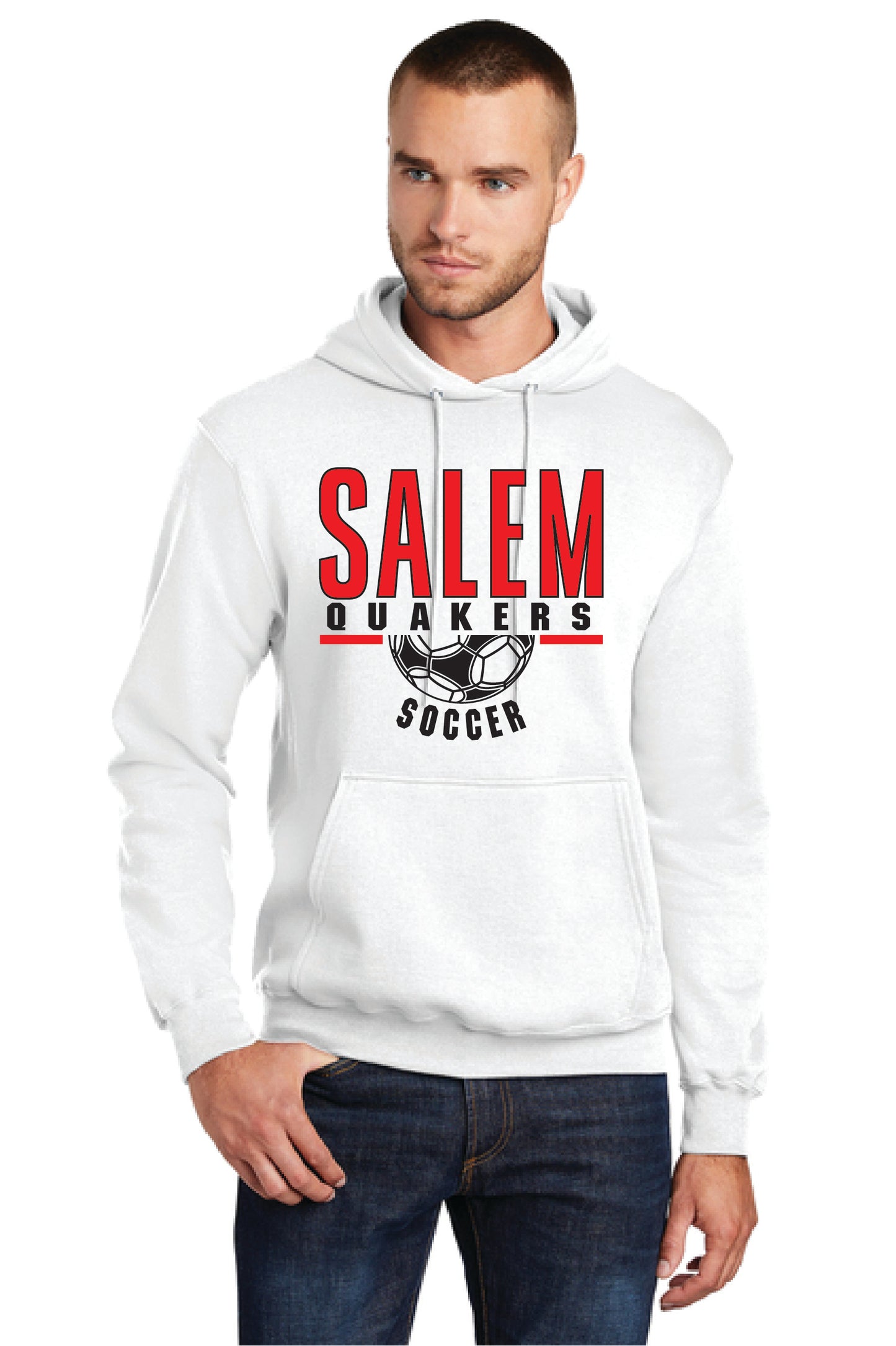 SALEM QUAKERS SOCCER PC78H Port & Company® Core Fleece Pullover Hooded Sweatshirt 3