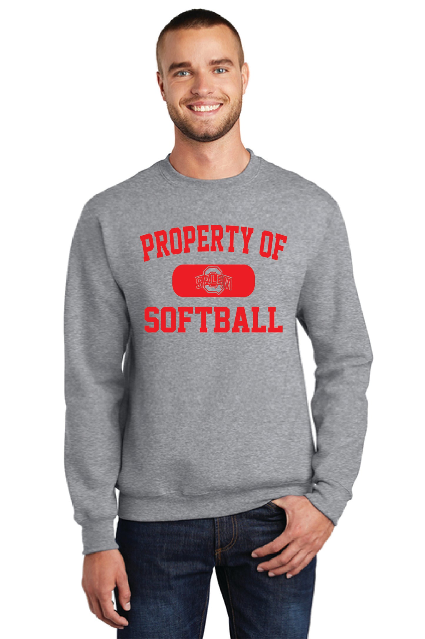 SALEM QUAKERS SOFTBALL Port & Company® Core Fleece Crewneck Sweatshirt 5