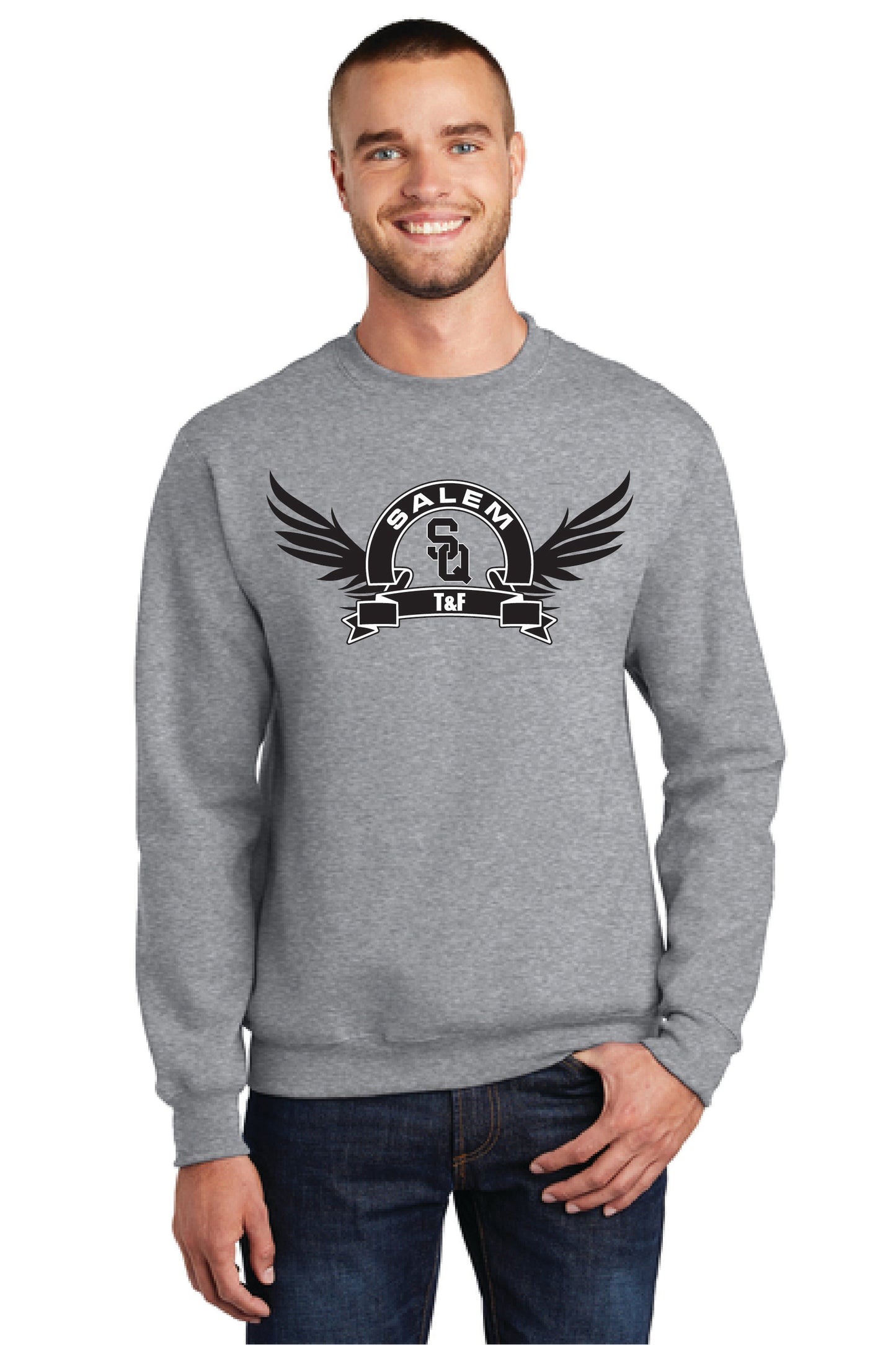 SALEM QUAKERS TRACK AND FIELD PC78 Port & Company® Core Fleece Crewneck Sweatshirt 11