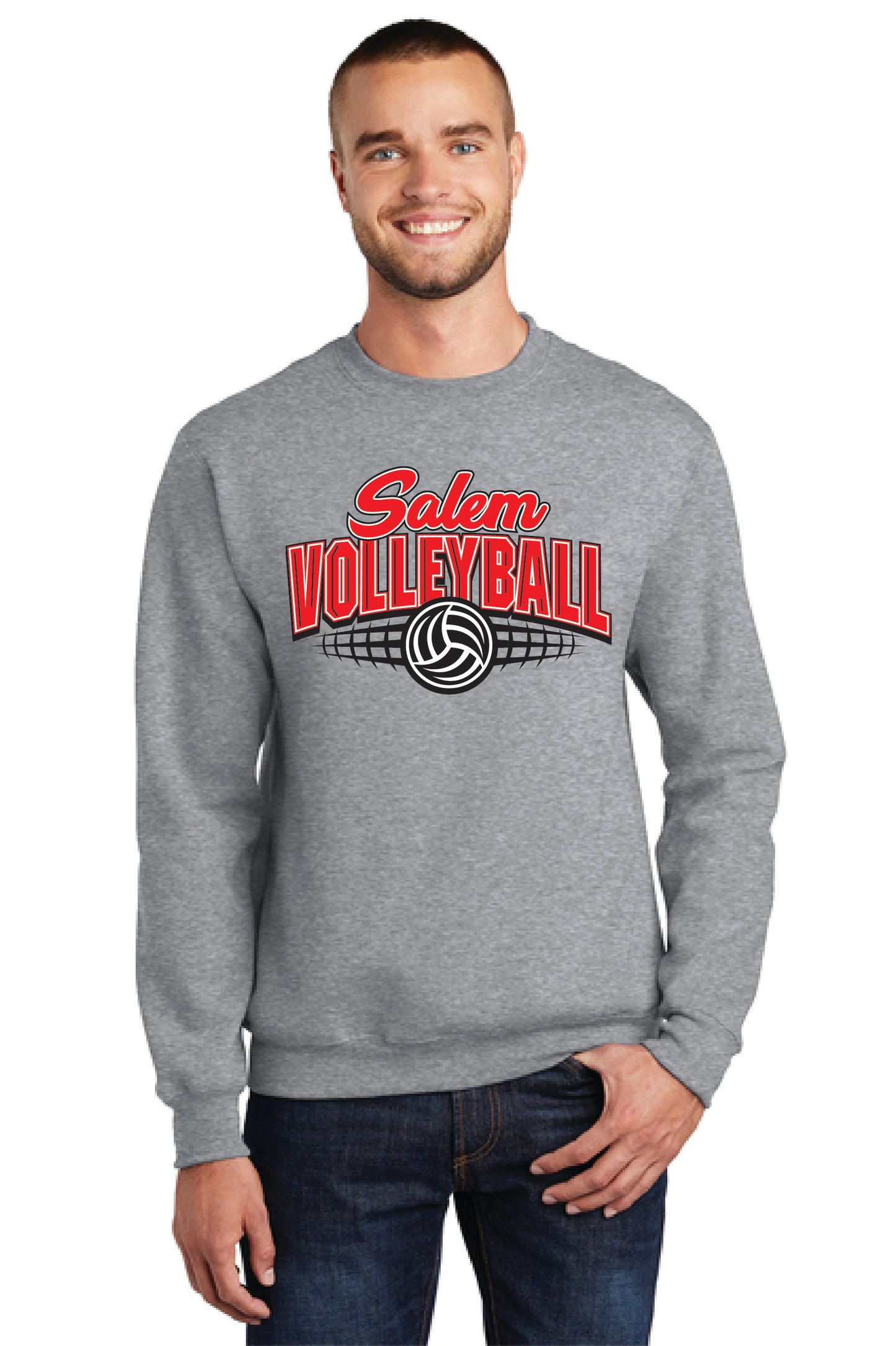 SALEM QUAKERS VOLLEYBALL Port & Company® Core Fleece Crewneck Sweatshirt 5