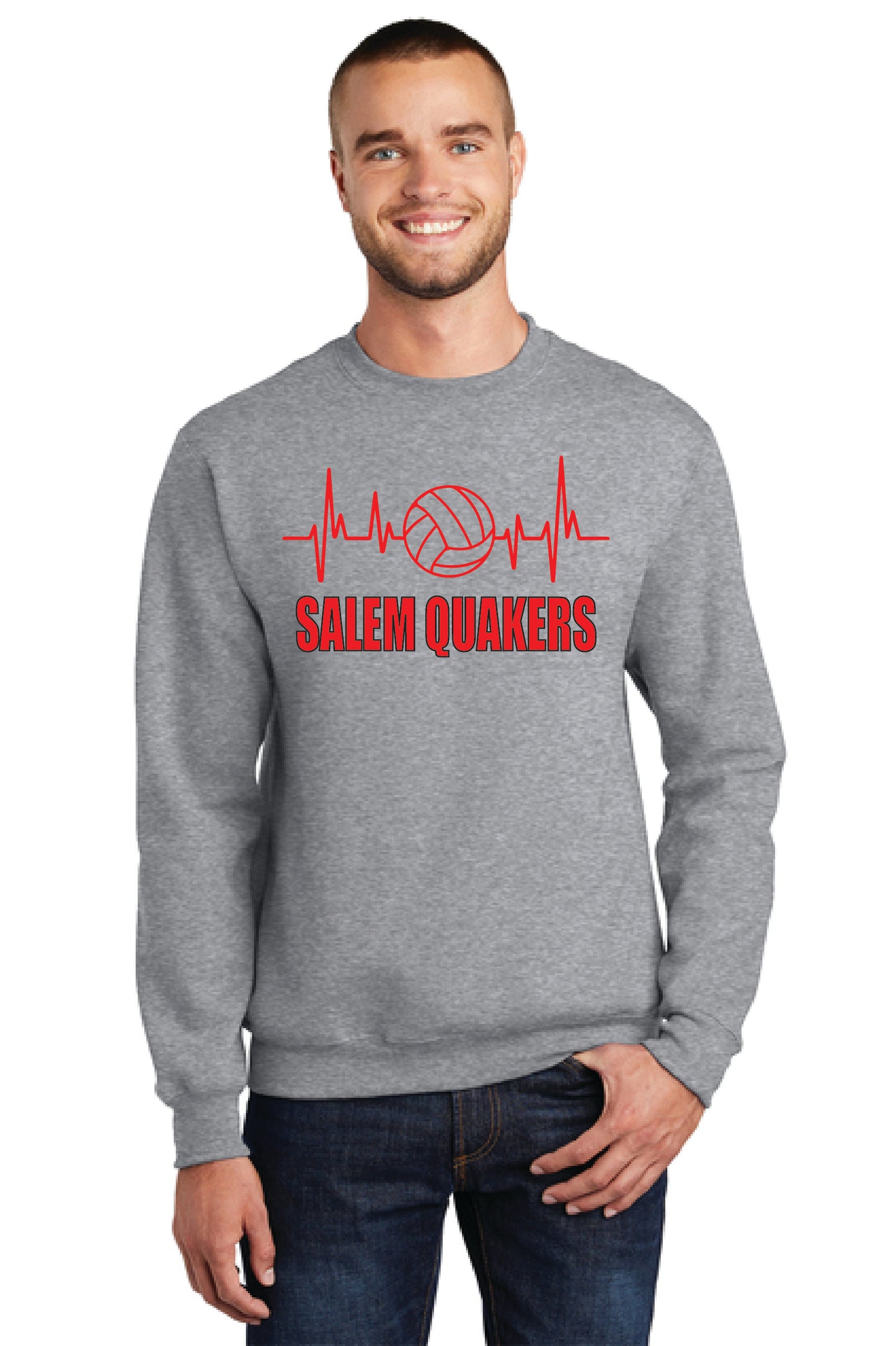 SALEM QUAKERS VOLLEYBALL Port & Company® Core Fleece Crewneck Sweatshirt 9