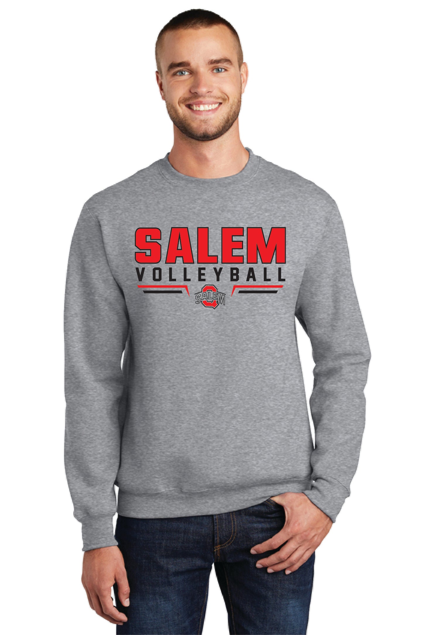 SALEM QUAKERS VOLLEYBALL Port & Company® Core Fleece Crewneck Sweatshirt 6