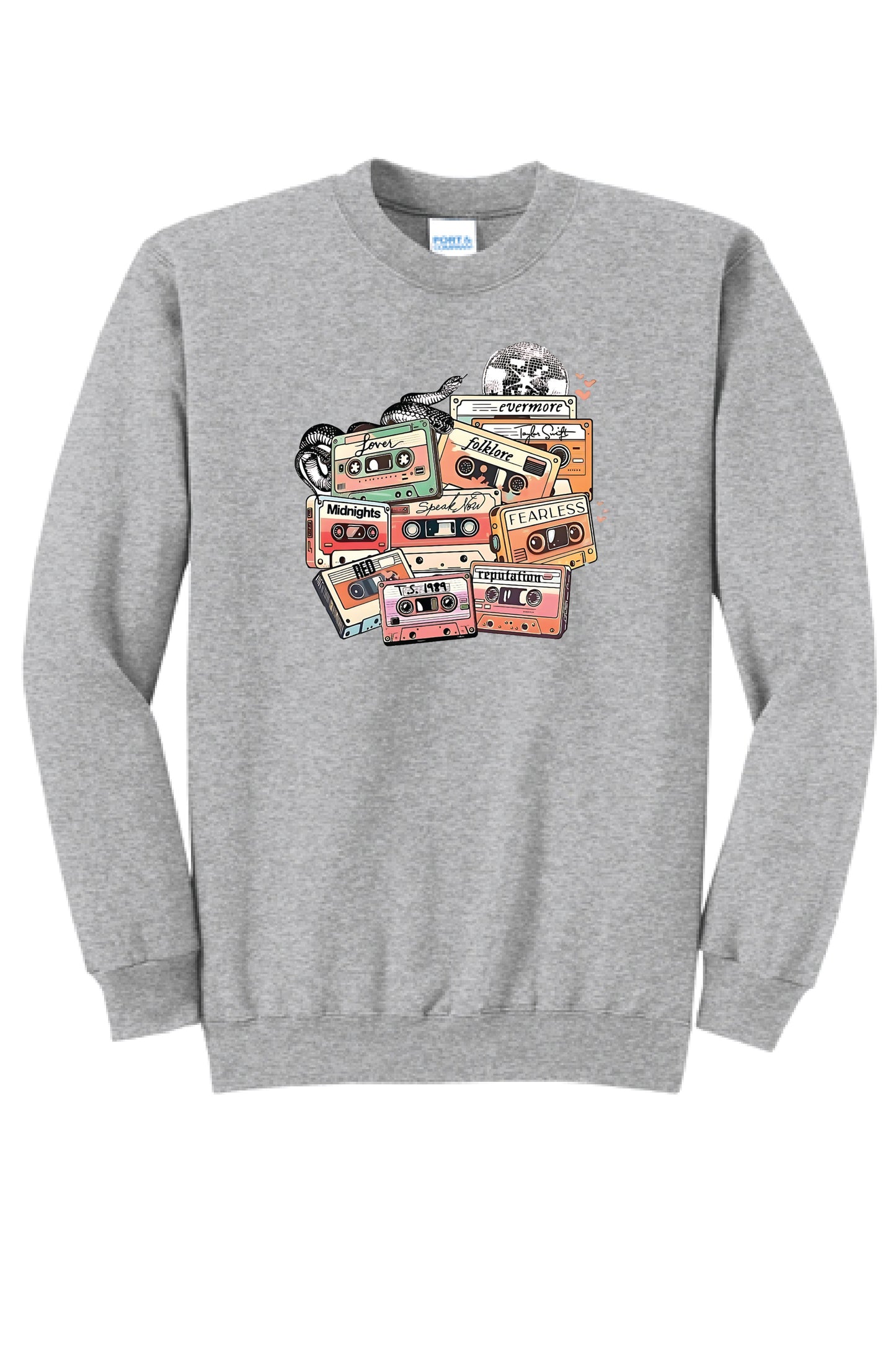SWIFTY CASSETTE PC78 Port & Company® Core Fleece Crewneck Sweatshirt KK-11