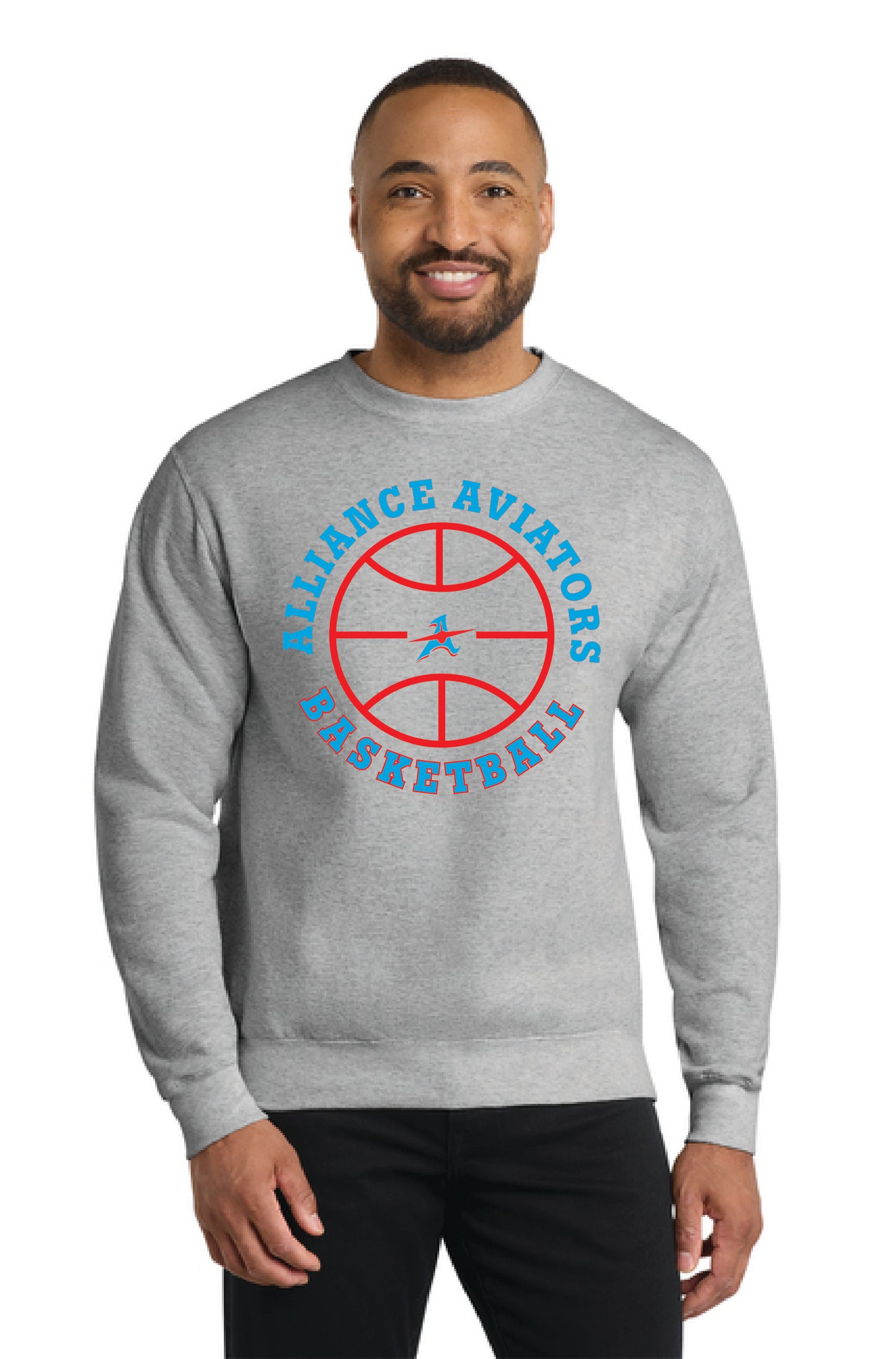 ALLIANCE AVIATORS Basketball PC78 Port & Company® Core Fleece Crewneck Sweatshirt 9
