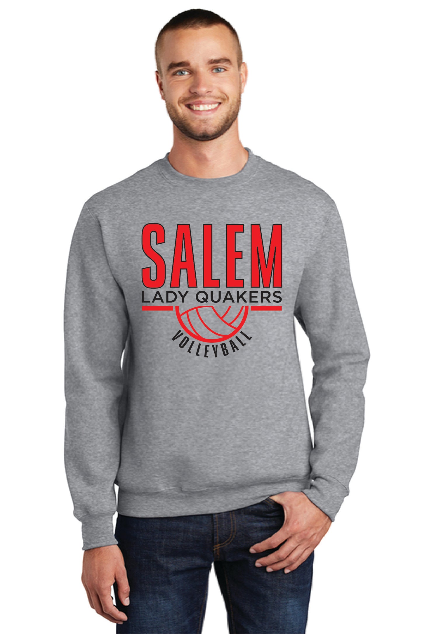 SALEM QUAKERS VOLLEYBALL Port & Company® Core Fleece Crewneck Sweatshirt 2
