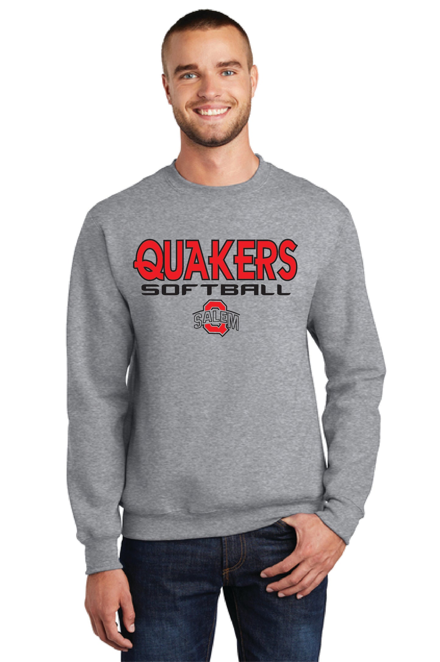 SALEM QUAKERS SOFTBALL Port & Company® Core Fleece Crewneck Sweatshirt 6
