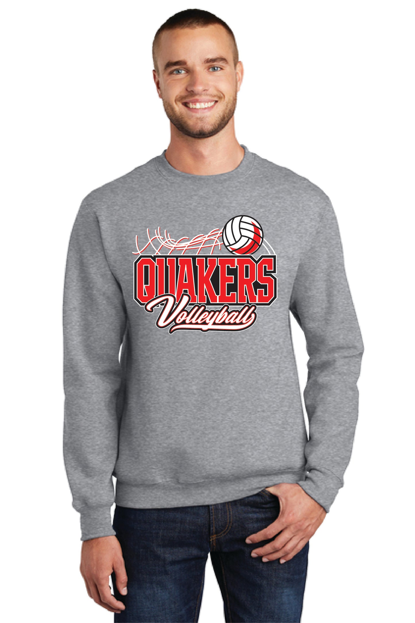 SALEM QUAKERS VOLLEYBALL Port & Company® Core Fleece Crewneck Sweatshirt 4