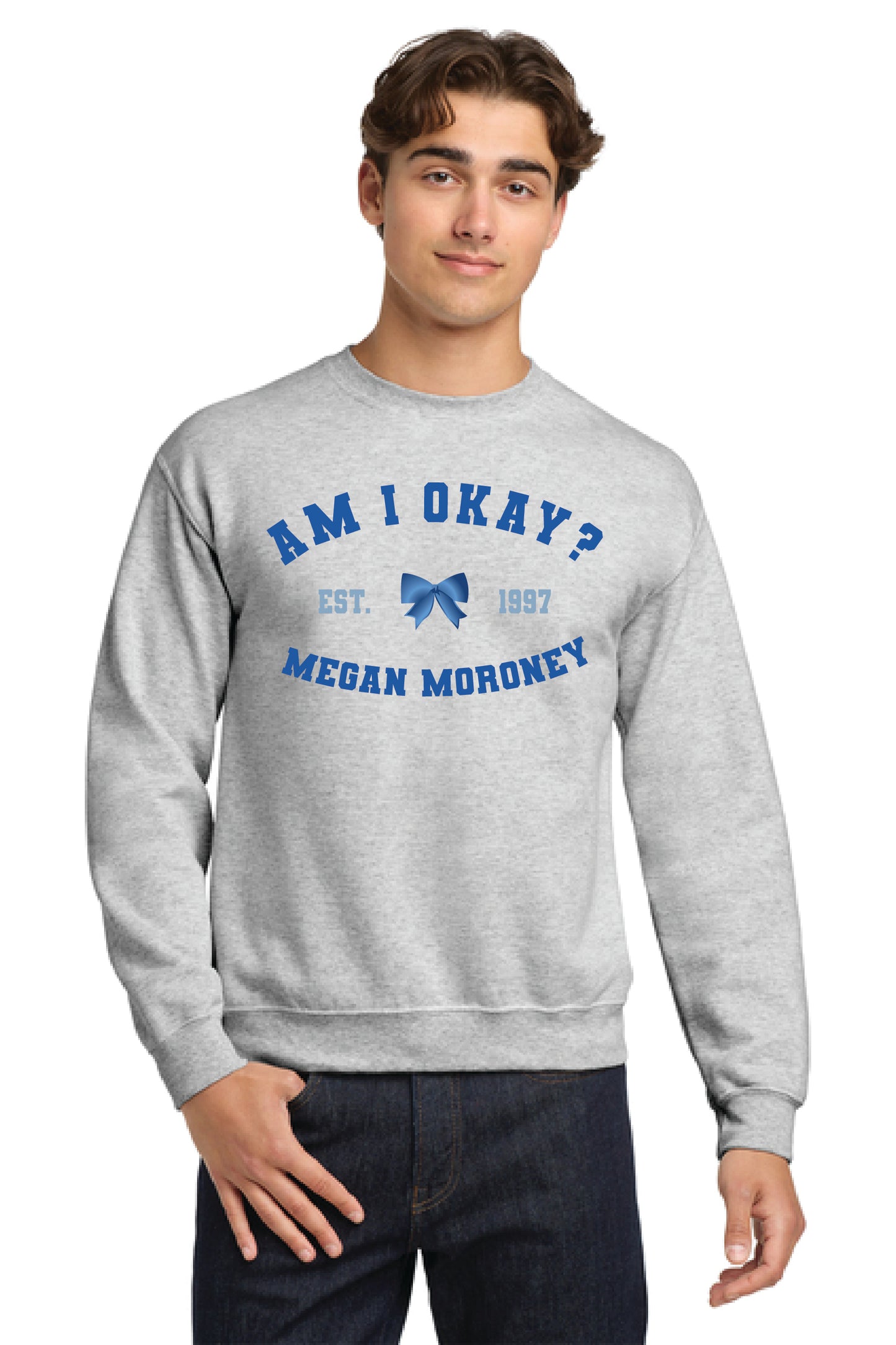 AM I OK? PC78 Port & Company® Core Fleece Crewneck Sweatshirt KK-21