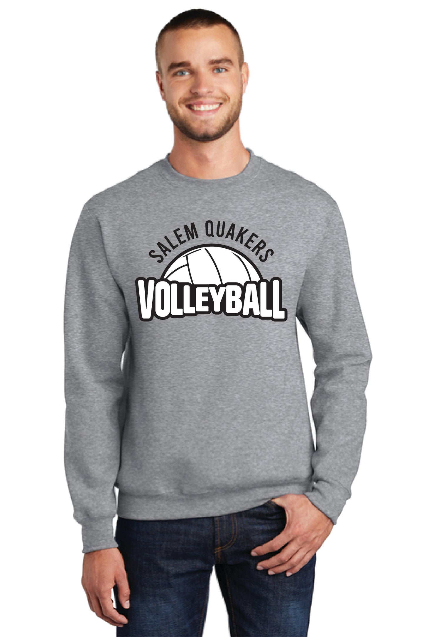 SALEM QUAKERS VOLLEYBALL Port & Company® Core Fleece Crewneck Sweatshirt 8