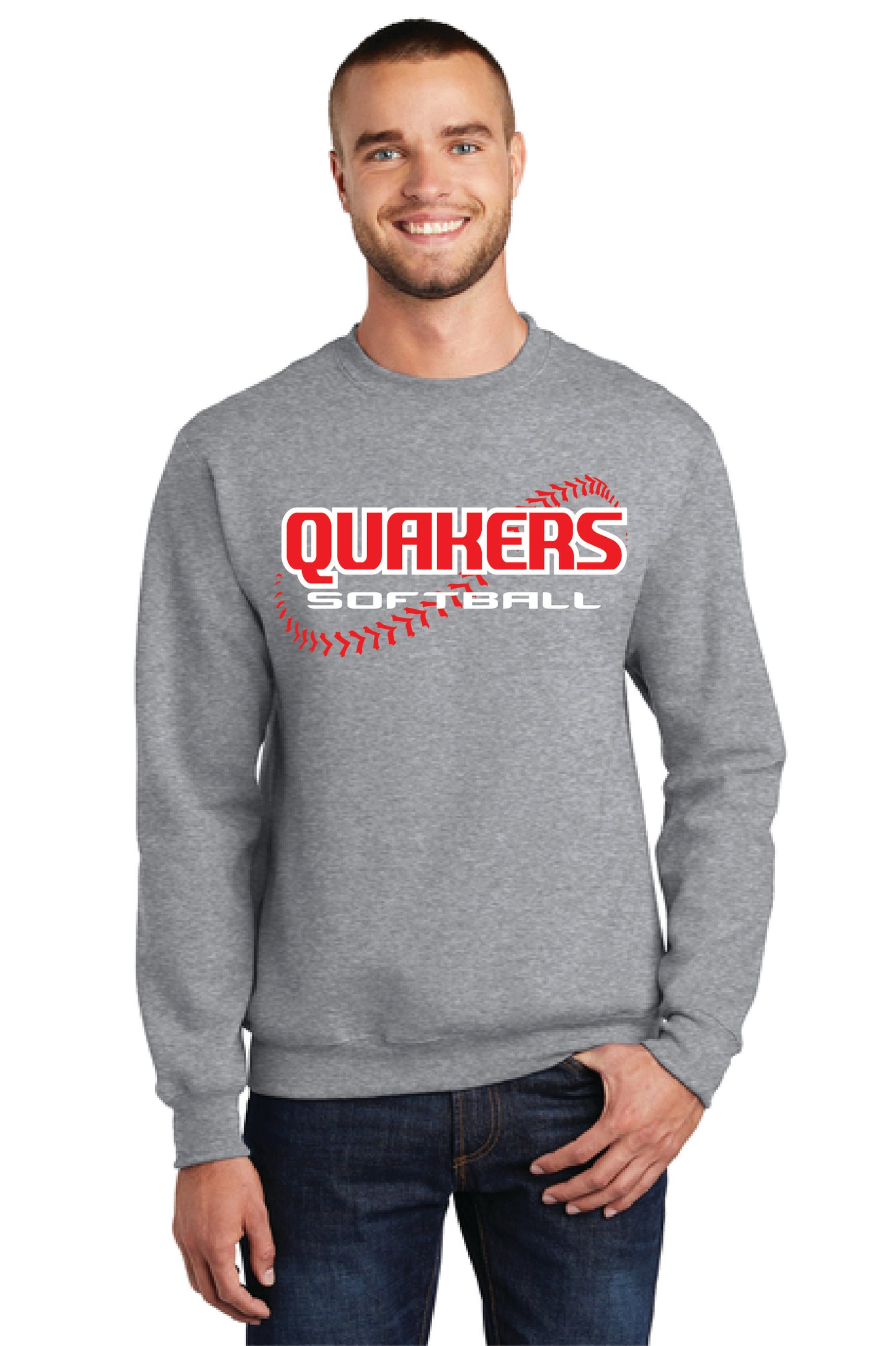SALEM QUAKERS SOFTBALL Port & Company® Core Fleece Crewneck Sweatshirt 2