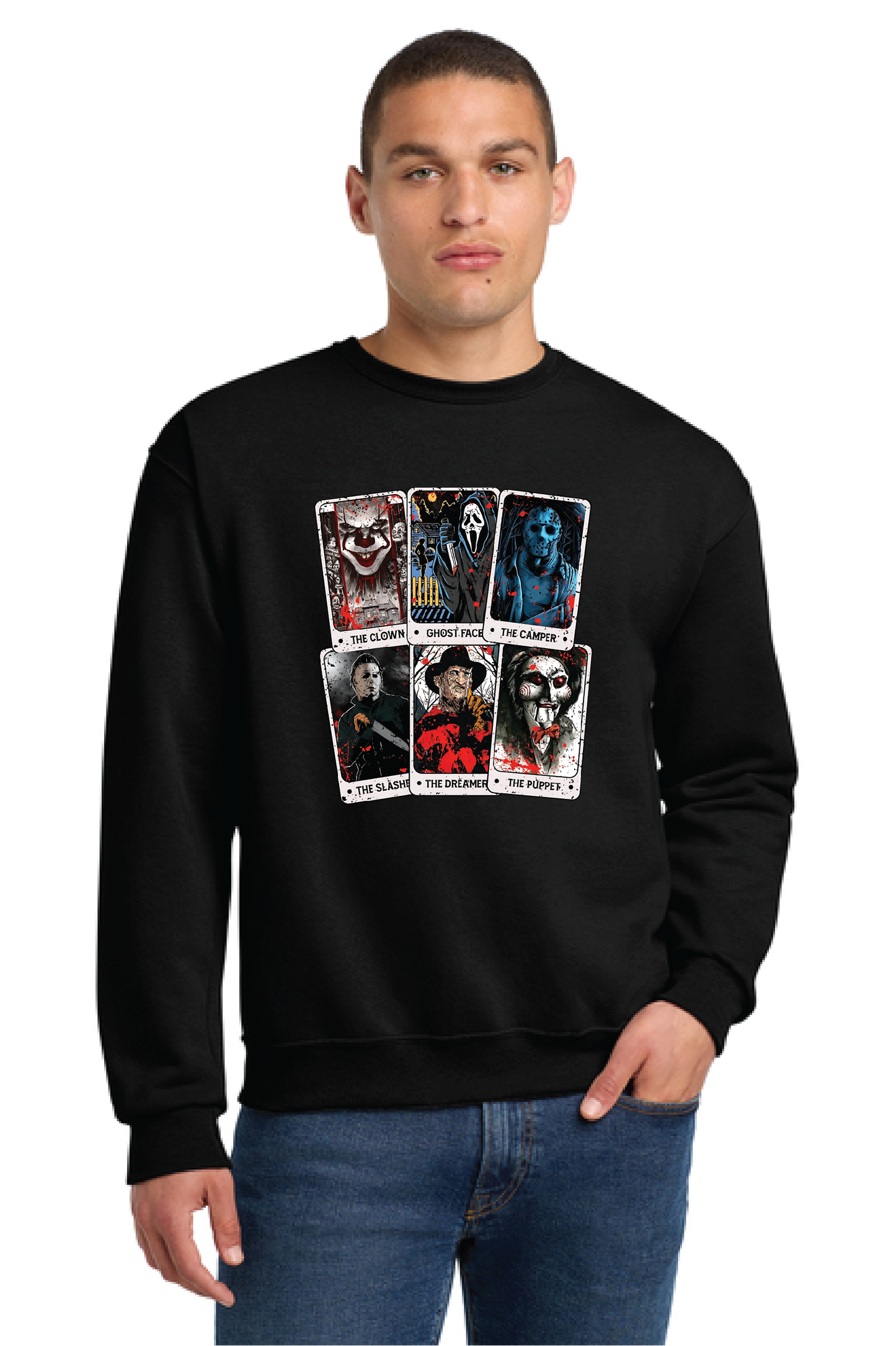 HALLOWEEN HOUSE OF CARDS Port & Company® Core Fleece Crewneck Sweatshirt HW-15
