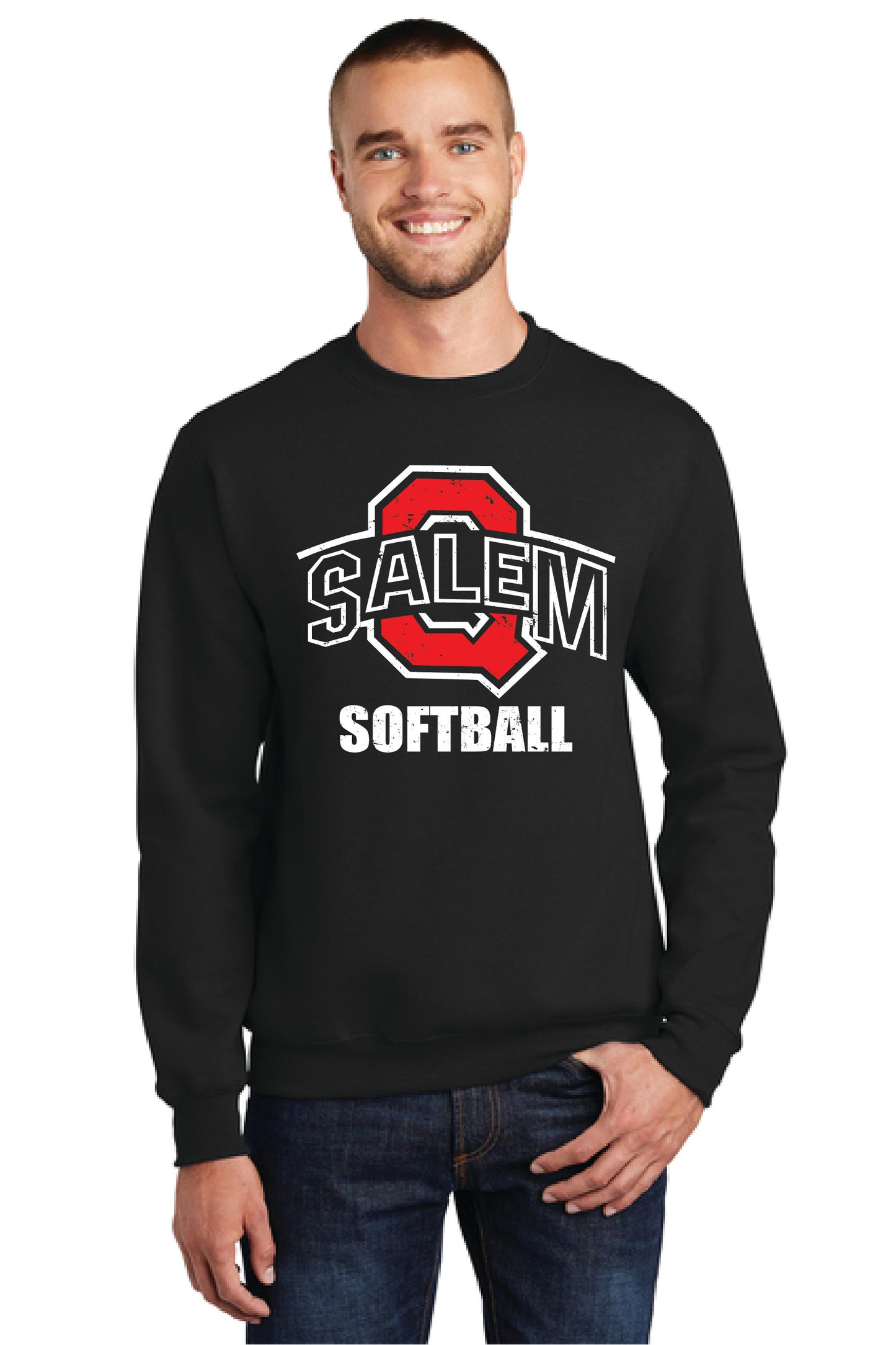 SALEM QUAKERS SOFTBALL Port & Company® Core Fleece Crewneck Sweatshirt 7